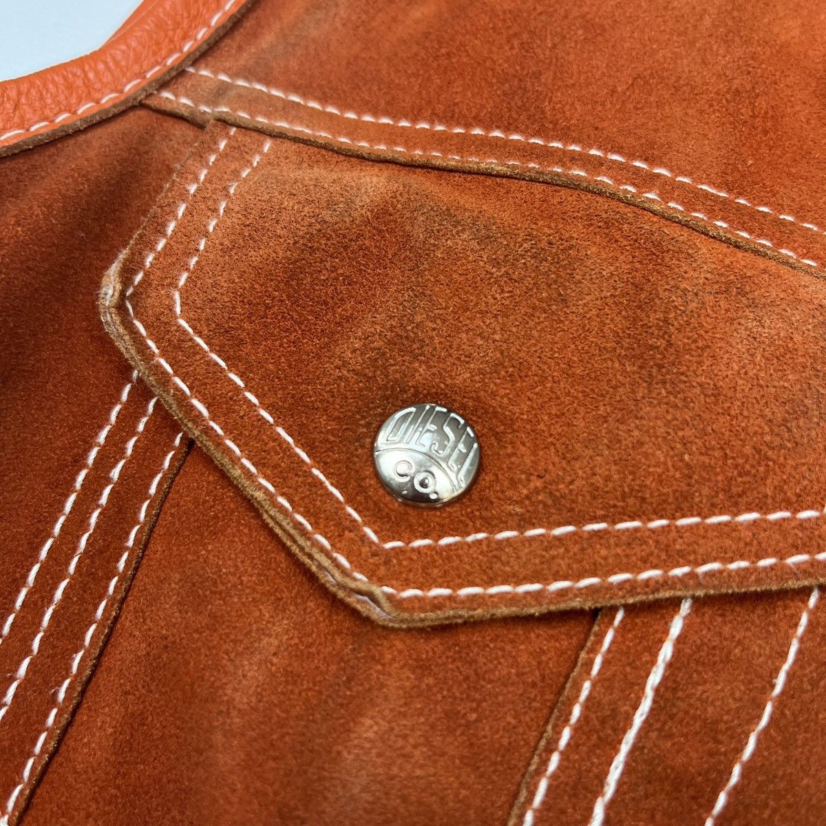 Diesel Vintage DIESEL Leather Vest 90s Suede Cowhide Waistcoat Size S / US 4 / IT 40 - 8 Thumbnail