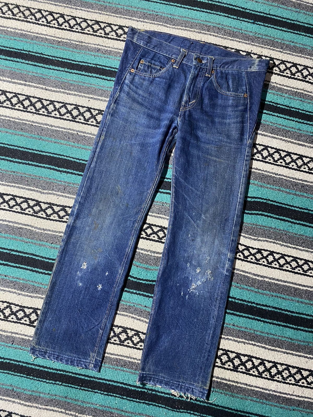 Levi's × Vintage 70s Rare Levi’s 805 Distressed Vintage Jeans Size US 33 - 2 Thumbnail