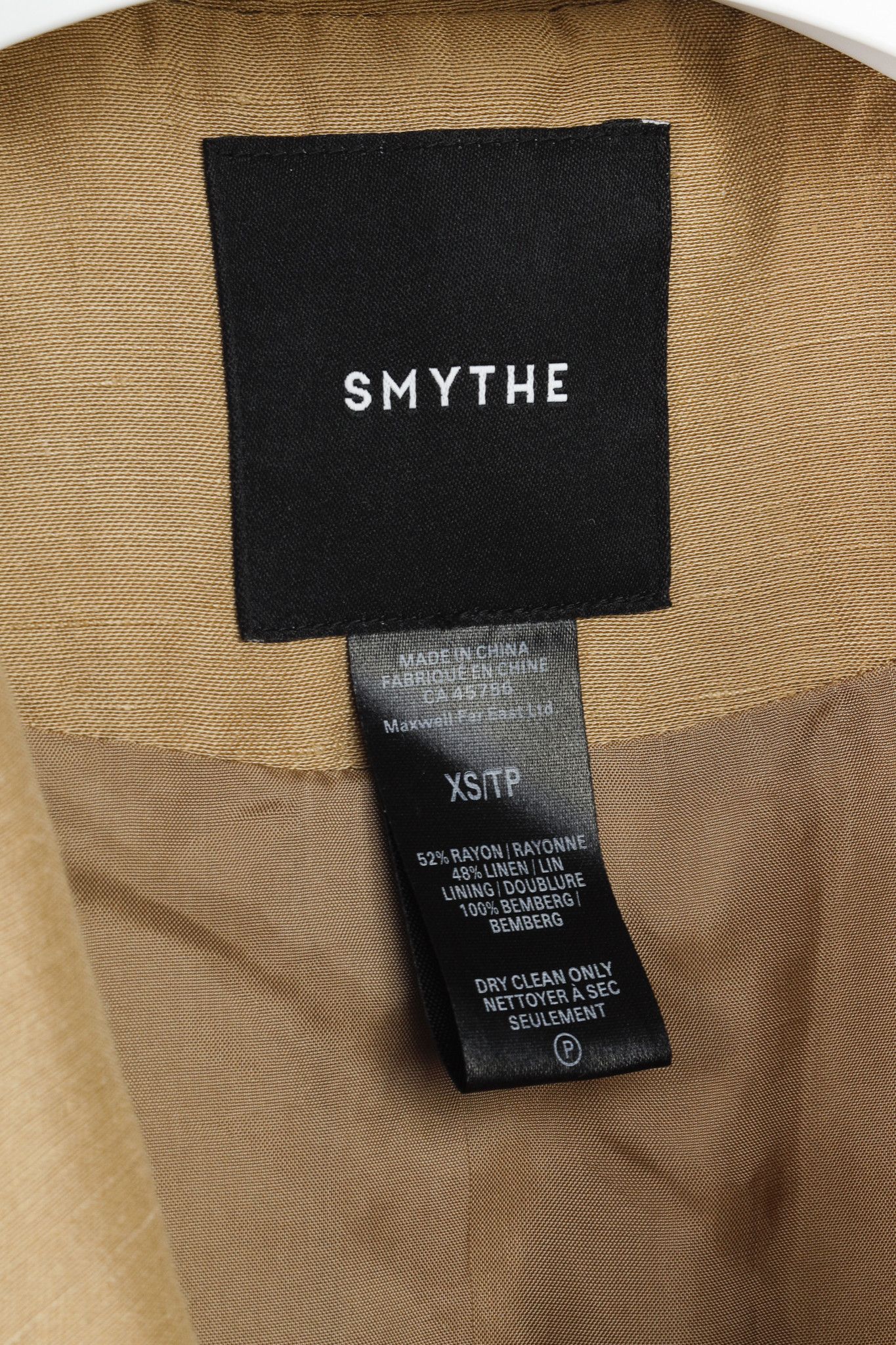 SMYTHE Smythe Surplus Khaki Linen-Blend Cargo Blazer Size XS / US 0-2 / IT 36-38 - 4 Thumbnail