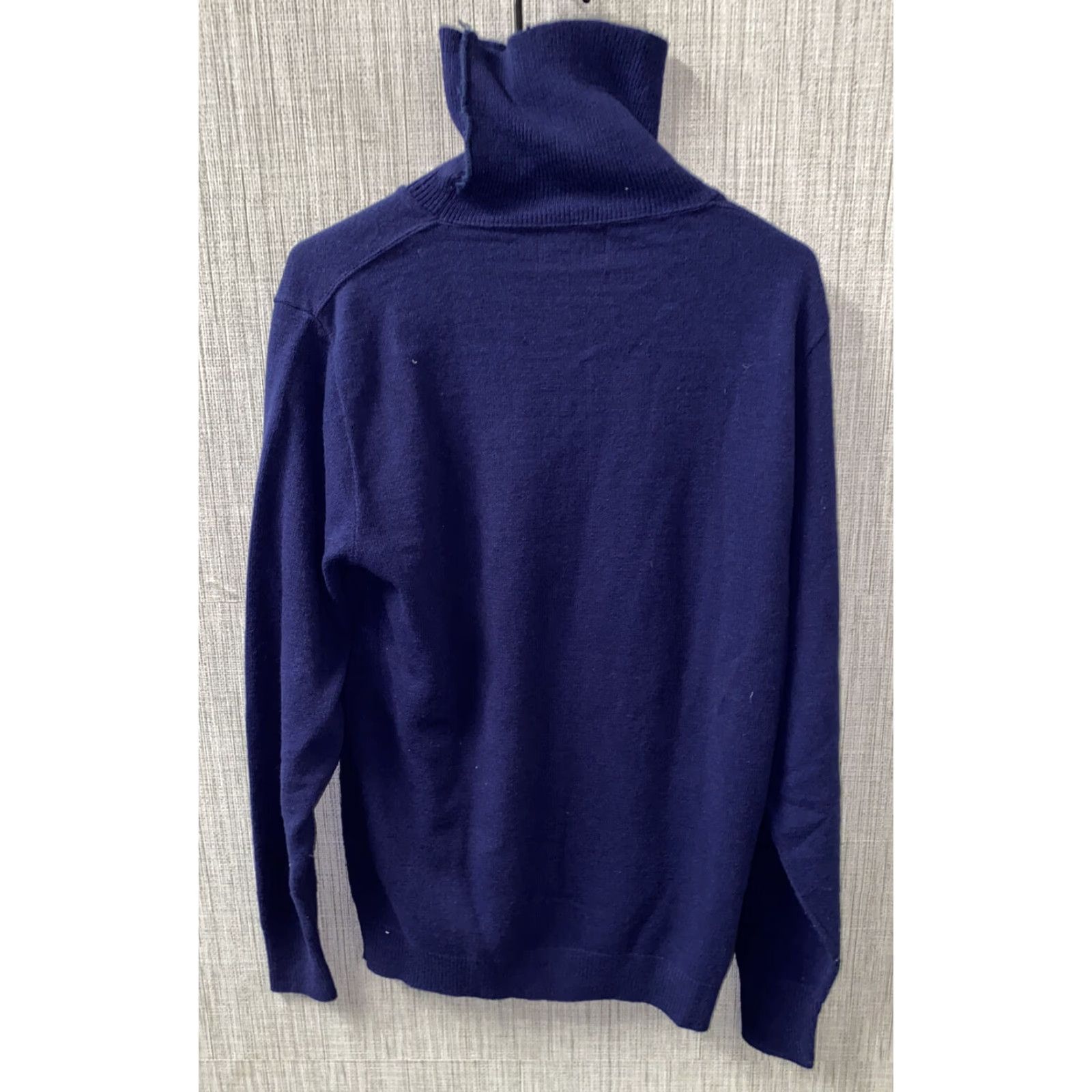 Vintage VINTAGE Tuxan Sweater Moc Neck Men Navy Blue Acrylic Size M/L Regular 21 In Armpit Size US M / EU 48-50 / 2 - 5 Thumbnail