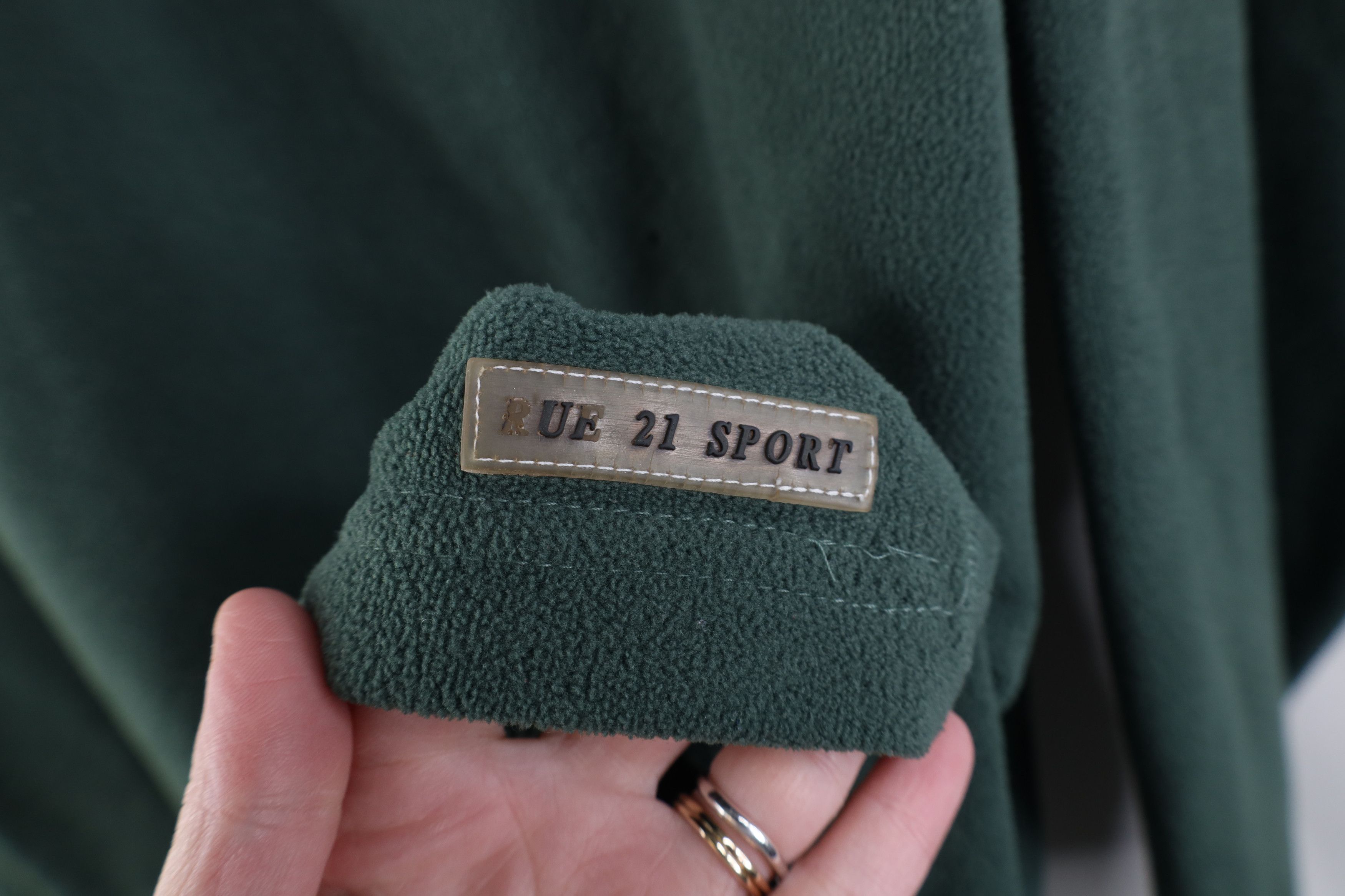 Vintage Vintage 90s Y2K Streetwear Blank Fleece Sweater Green Size US M / EU 48-50 / 2 - 5 Thumbnail