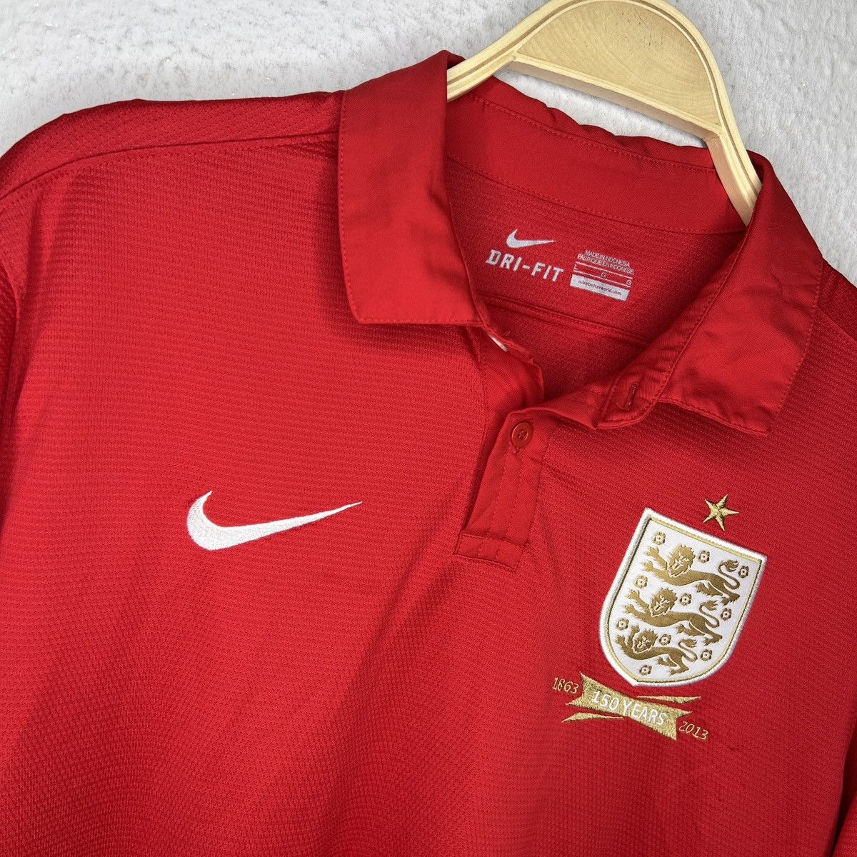 Nike Nike England 150th Anniversary 2013 Tshirt soccer jersey Size US L / EU 52-54 / 3 - 4 Thumbnail