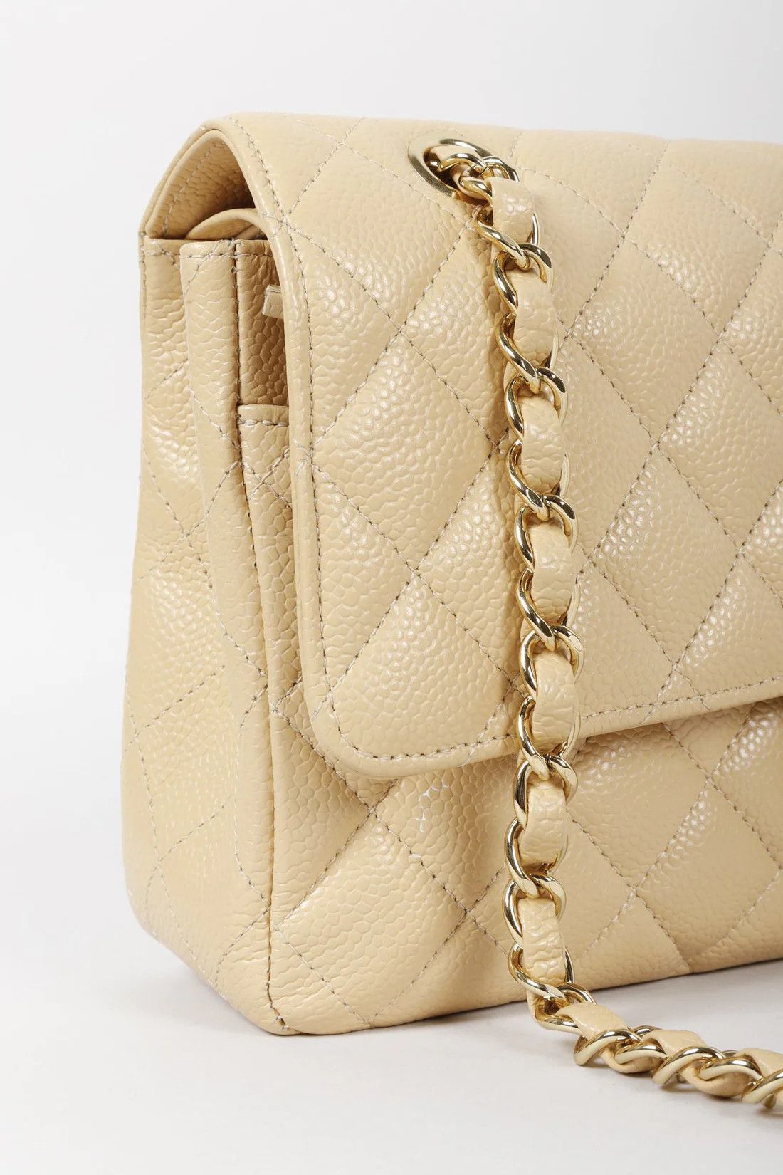 Chanel Chanel 2014 Beige Caviar Medium Double Flap Bag GHW Size ONE SIZE - 7 Thumbnail