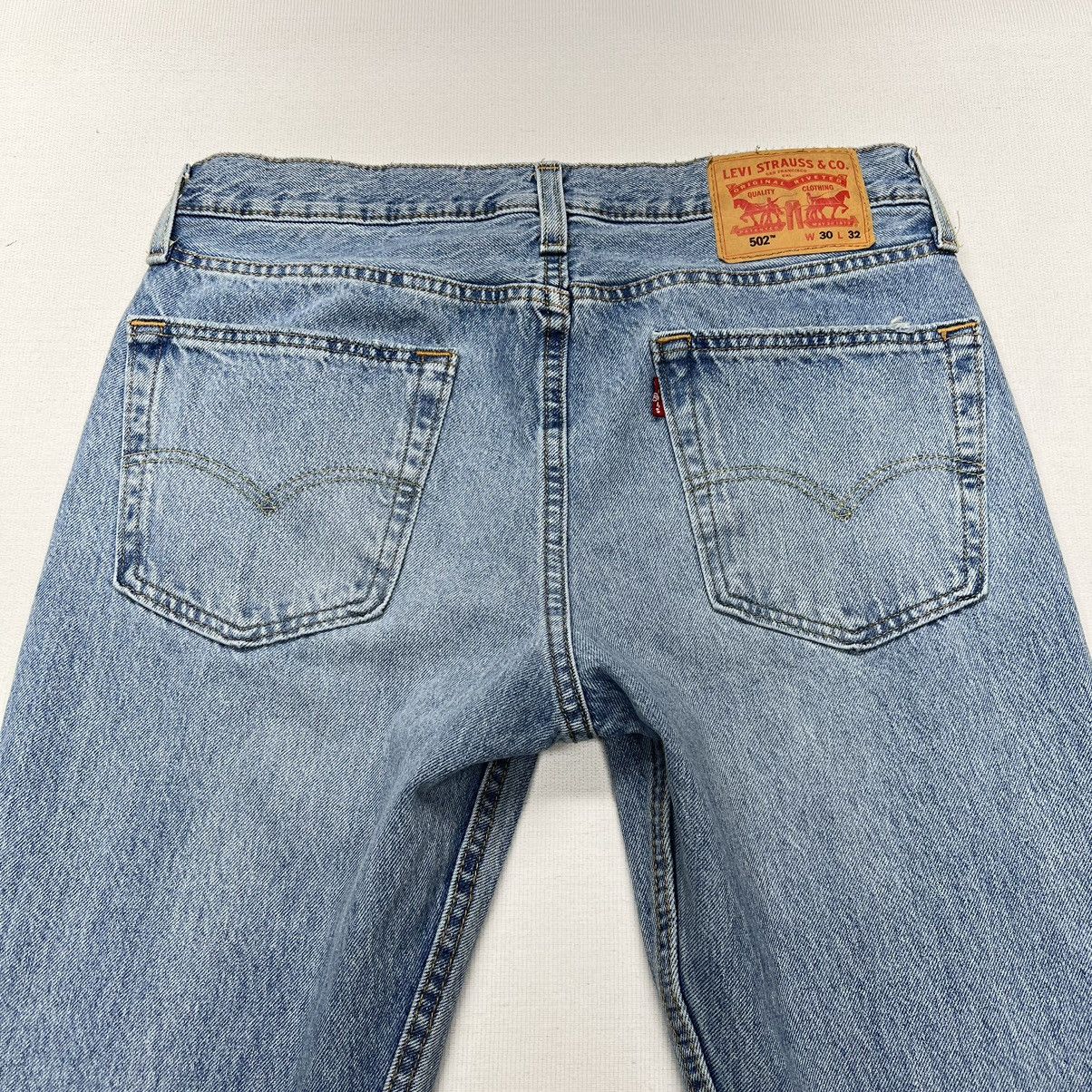 Levi's Levis Jeans Blue 502 Regular Taper Denim Washed Faded Y2K Size US 30 / EU 46 - 13 Thumbnail