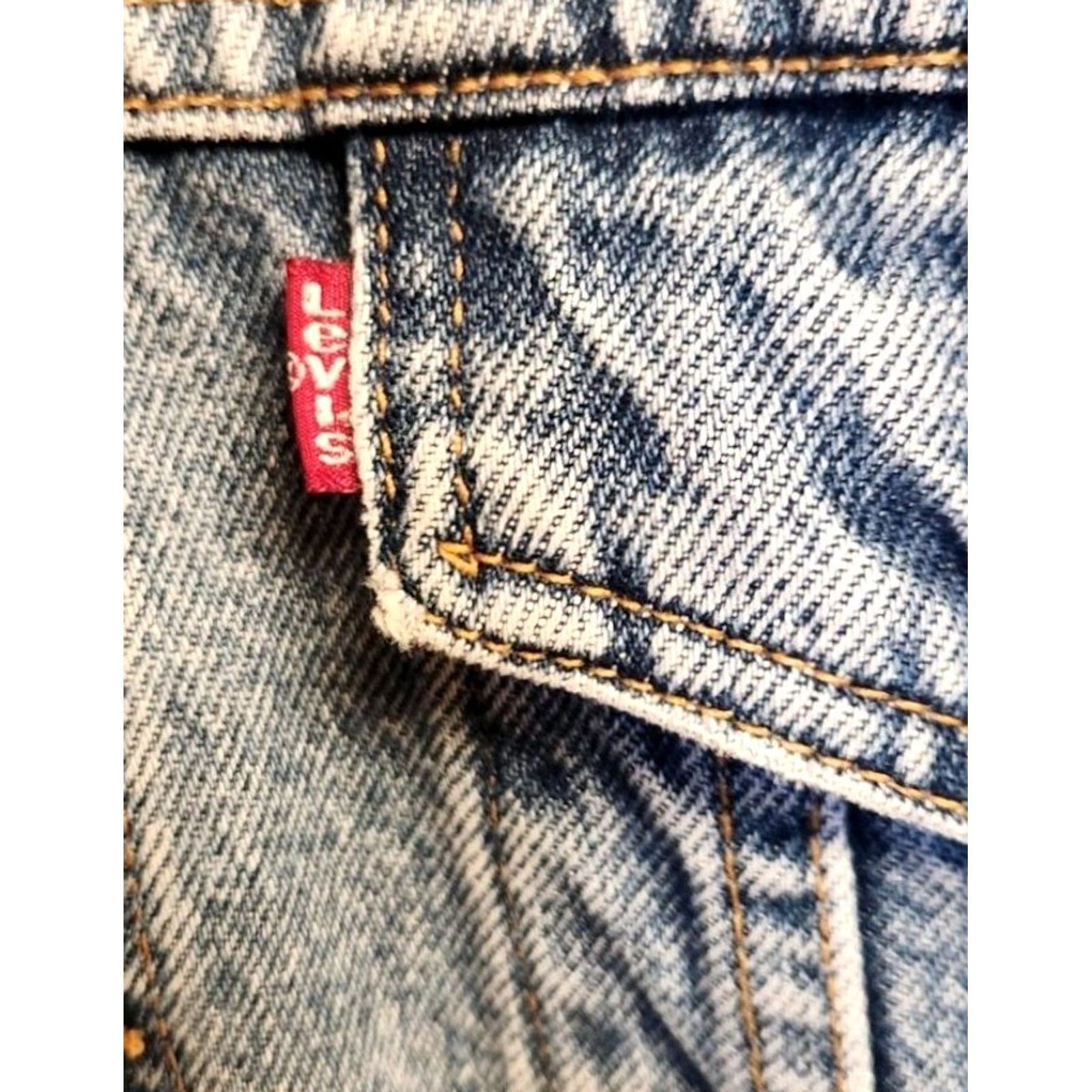 Levi's VINTAGE Levi's 70507-0389 Denim Jean Trucker Jacket Mens M Medium Blue USA MADE 90s Retro Classic Grunge Rock Punk Hipster 70507-0389 Mens Jacket Size US 31 - 5 Thumbnail