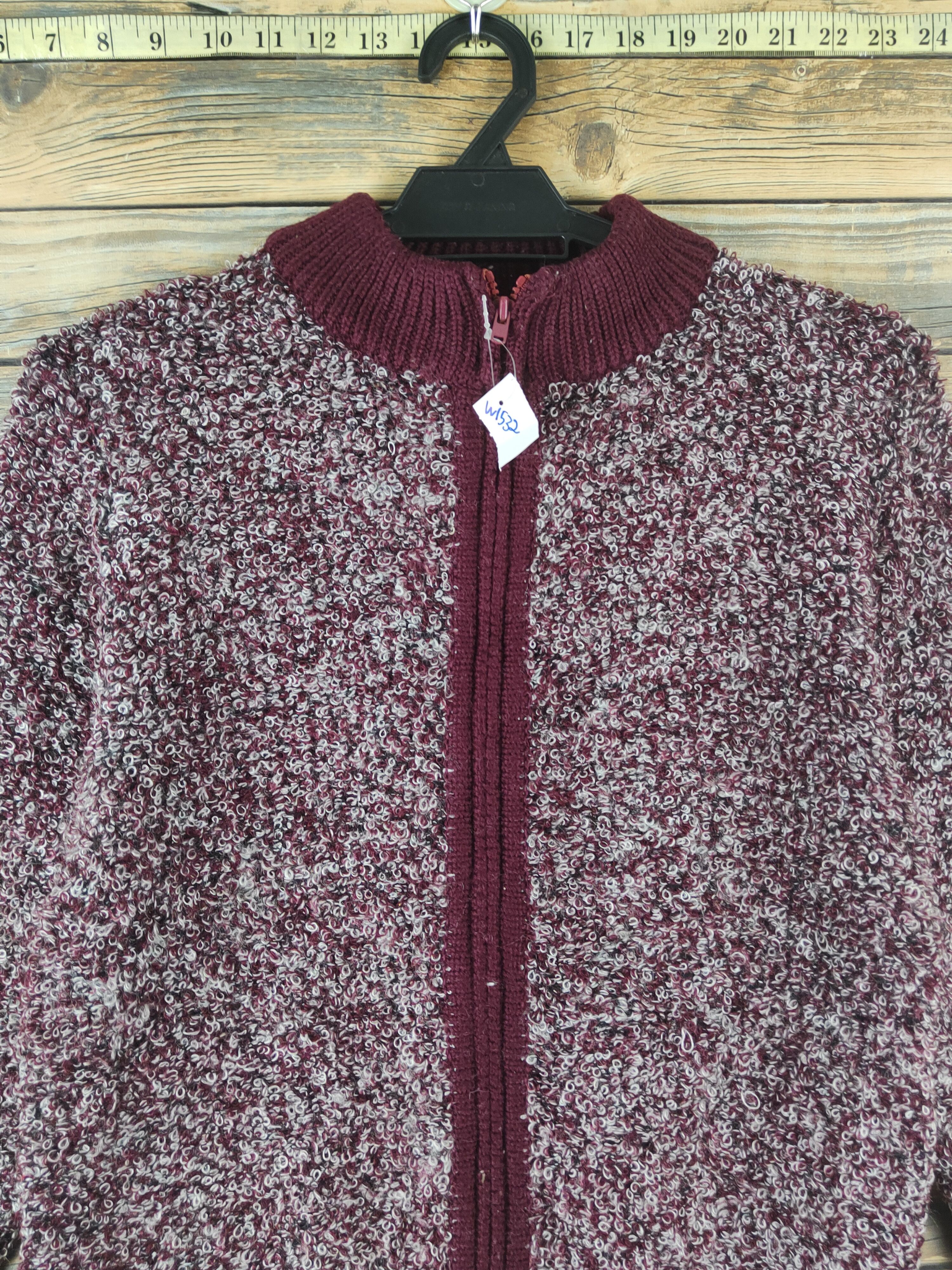Aran Isles Knitwear × Japanese Brand × Vintage Japanese Brand Maroon Knitwear Sweaters #W1532 Size S / US 4 / IT 40 - 2 Thumbnail