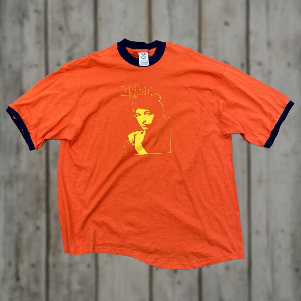 Delta VINTAGE Bob Dylan Orange Ringer Shirt Mens 2XL Delta Tour Music Band Concert Shirt Size US XXL / EU 58 / 5 - 1 Thumbnail