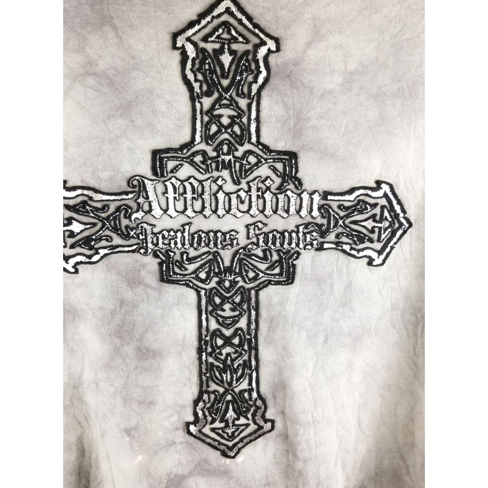 Affliction VINTAGE AFFLICTION T-SHIRT LARGE GRAY CROSS WINGS GRUNGE GOTH Y2K MEN Size US L / EU 52-54 / 3 - 3 Thumbnail