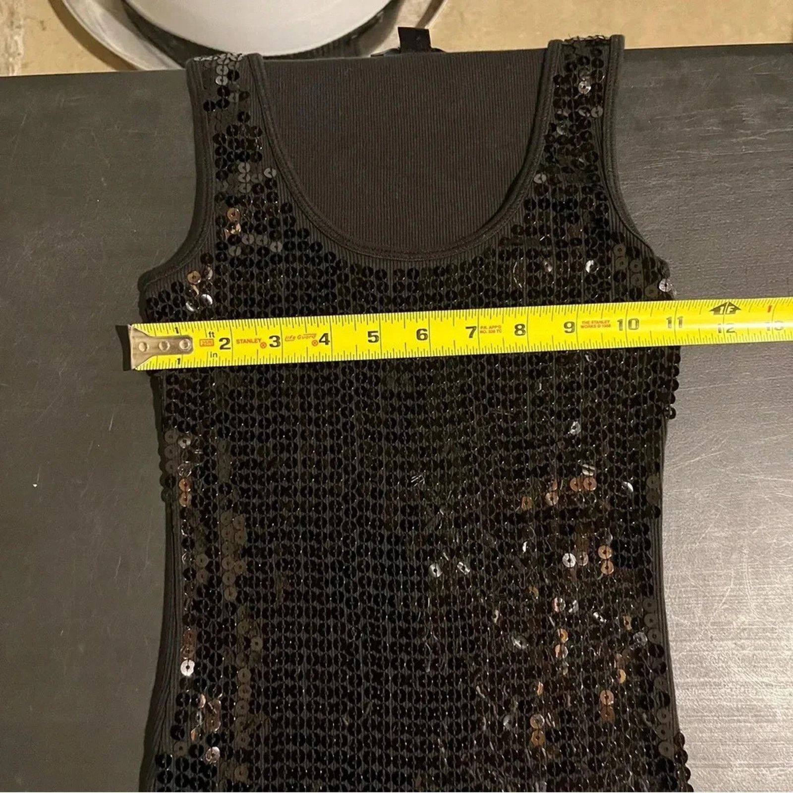 Express Express Black Sequin Tank Top Women’s Size Small S Stretch Size S / US 4 / IT 40 - 7 Thumbnail
