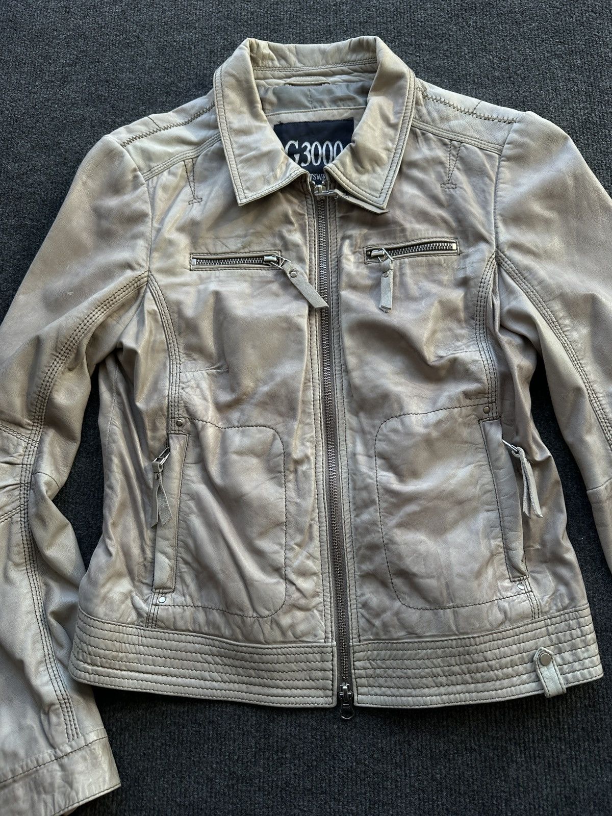 Leather 🚨 LEATHER WOMEN OPIUM LUXURY JACKET ZIP AVANT GARDE POCKET Size XS / US 0-2 / IT 36-38 - 4 Thumbnail