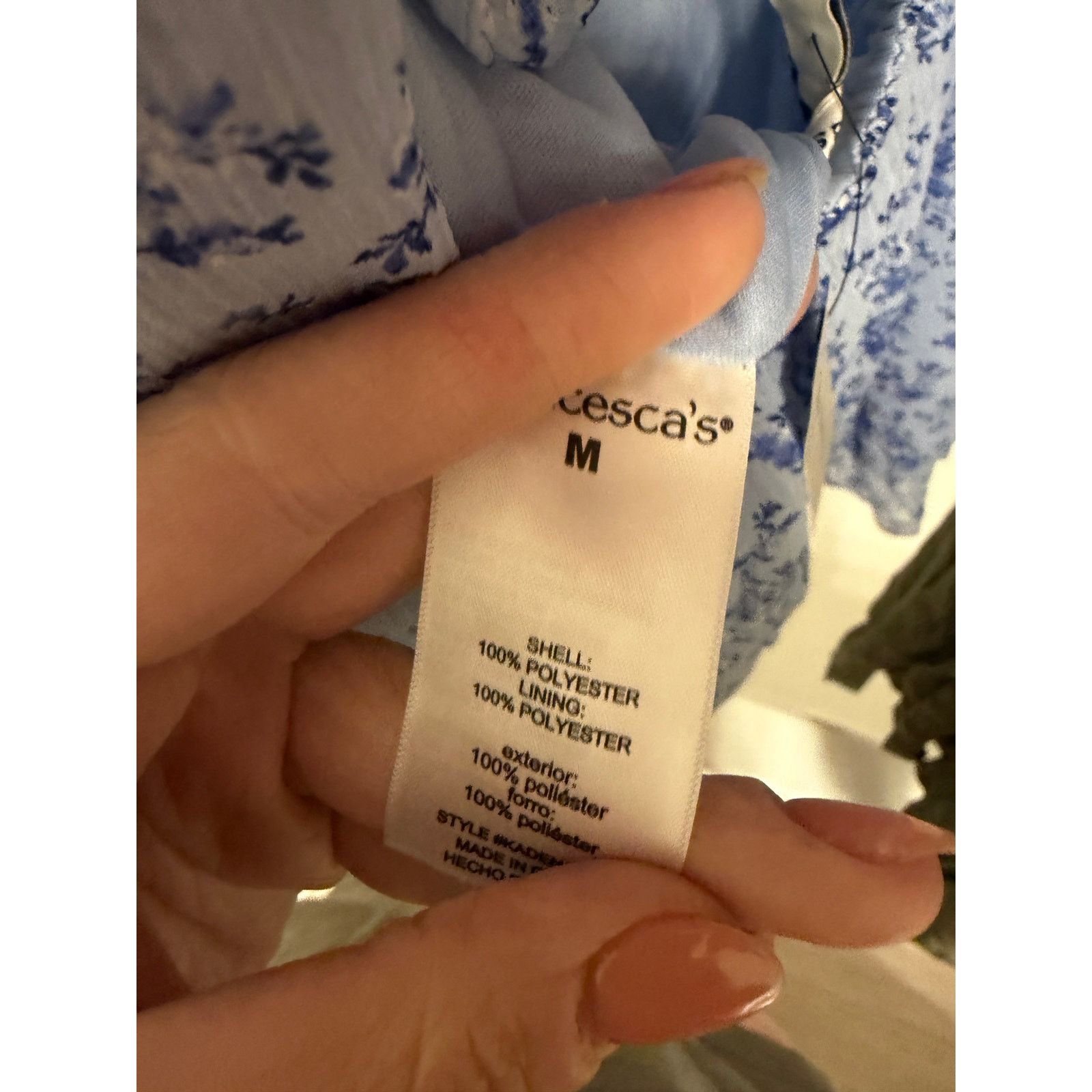 Other Francesca's Light Blue Kadence Floral Flutter Sleeve Romper Size 26" / US 2 / IT 38 - 5 Thumbnail