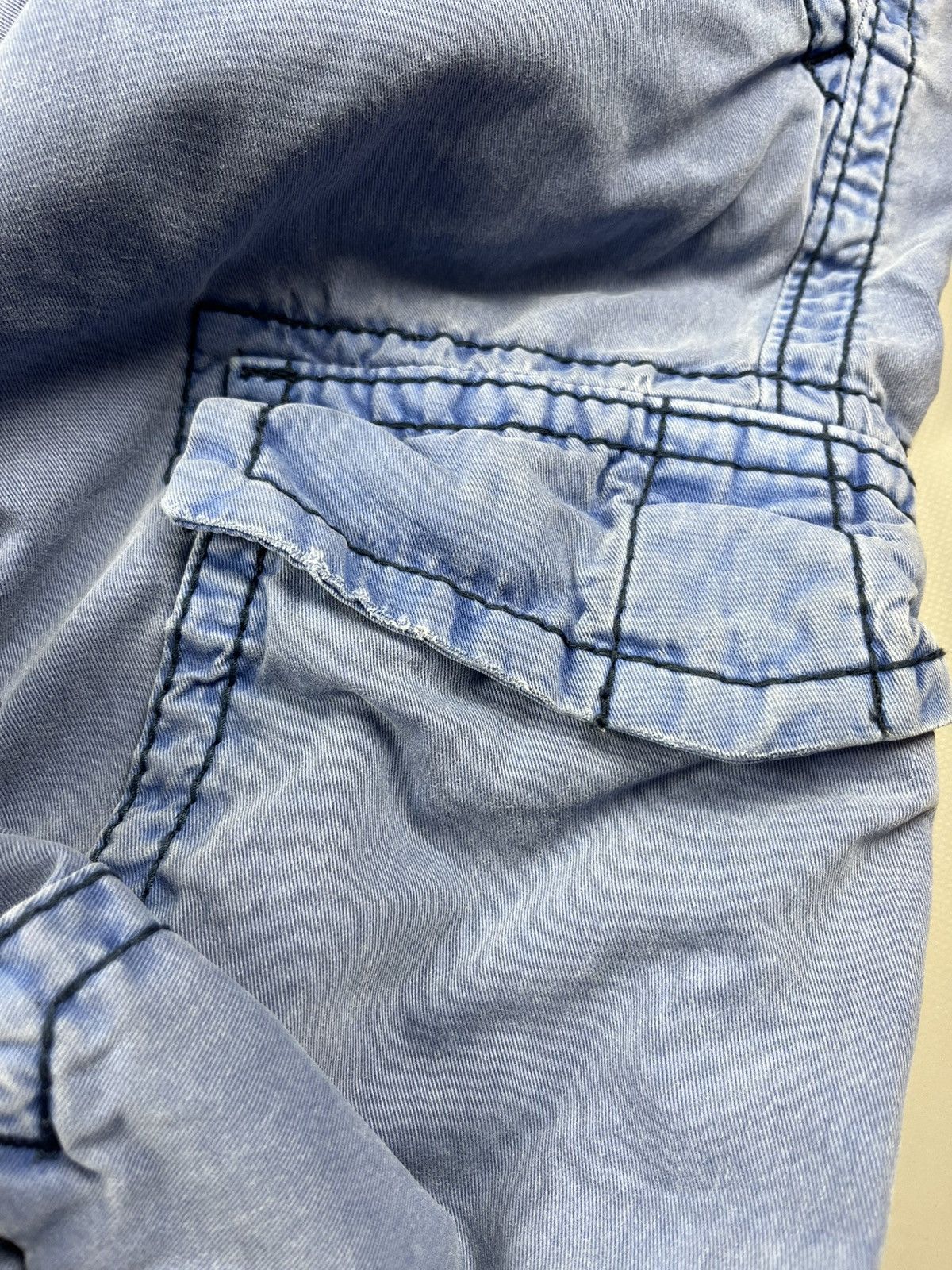 Japanese Brand × True Religion Vintage TRUE RELIGION Faded Distressed Cargo Y2K Shorts Size US 34 / EU 50 - 19 Thumbnail