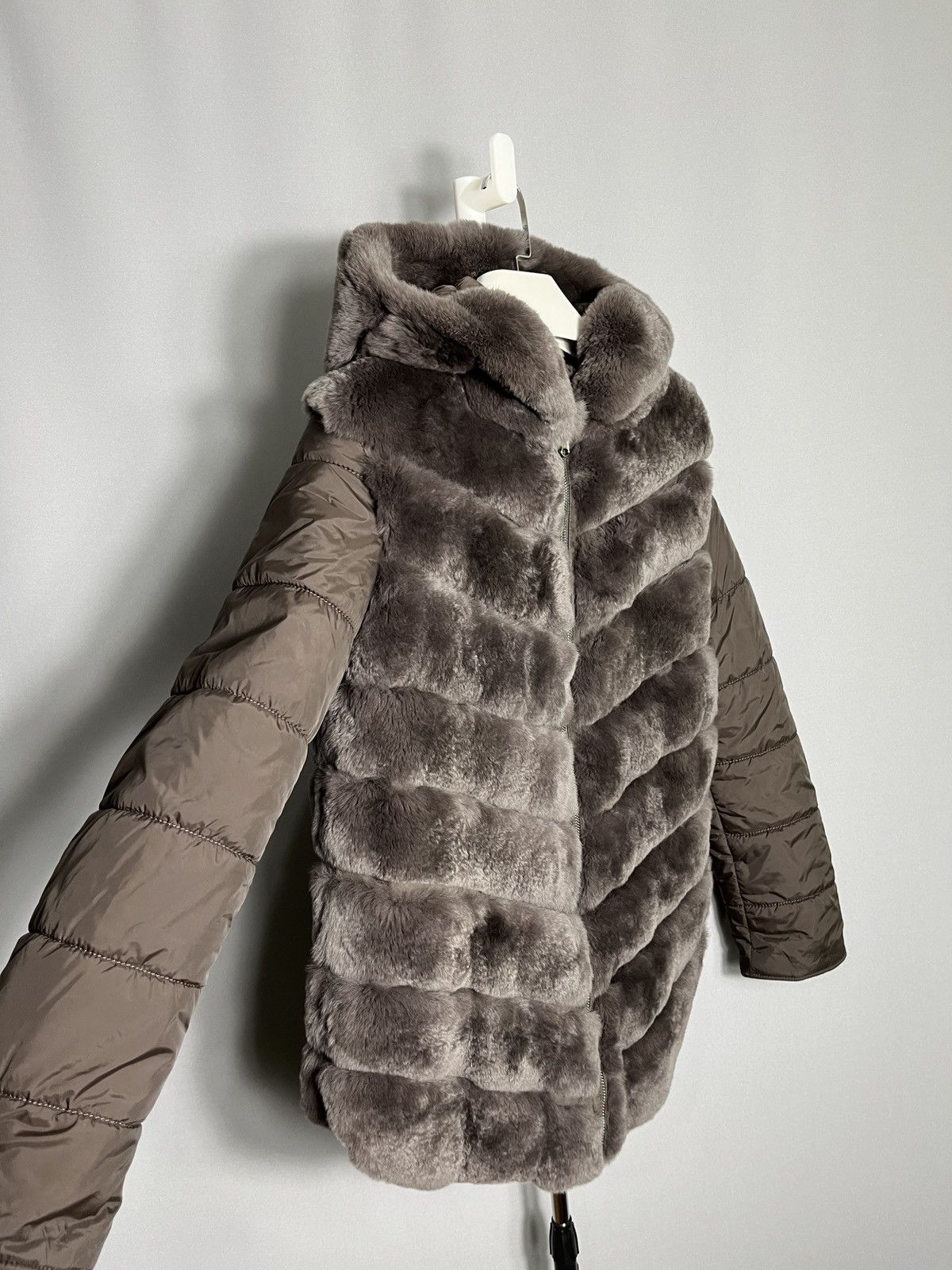 Vera Pelle Gian Mori Leather Shearling Fur Bayan Reversible Jacket Coat Size L / US 10 / IT 46 - 2 Thumbnail