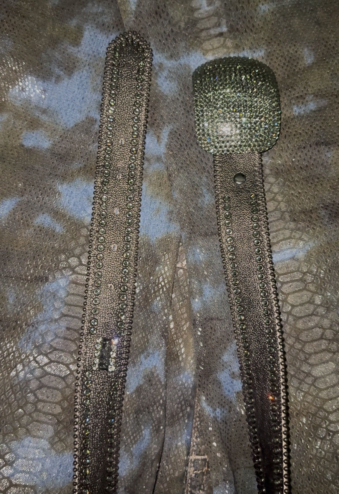 B.B. Simon Brown BB belt, big buckle Size 32 - 3 Thumbnail