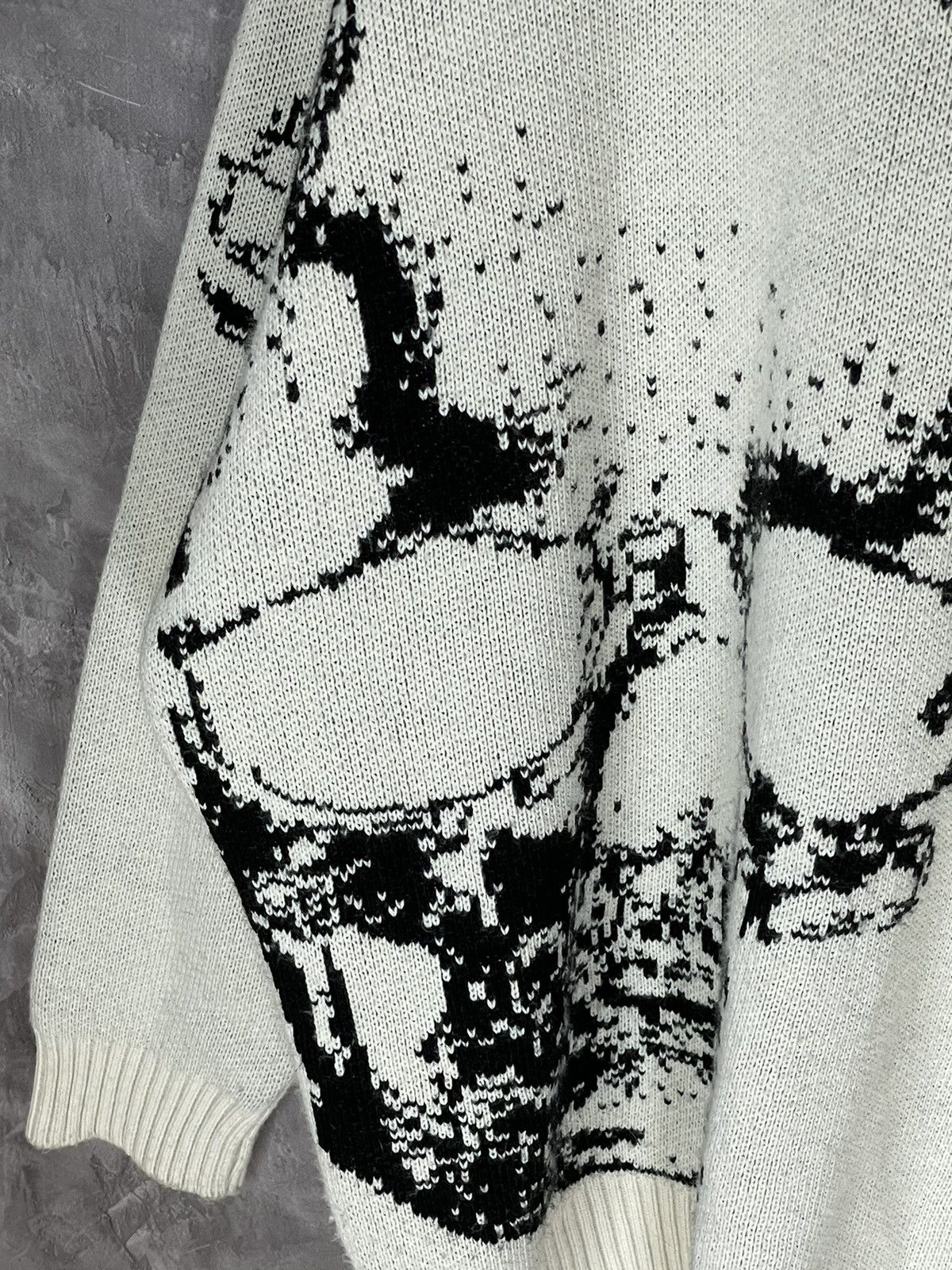 Vintage Vintage Skull Sweater Knit Y2K Avant Garde Baggy Punk Size US L / EU 52-54 / 3 - 8 Thumbnail