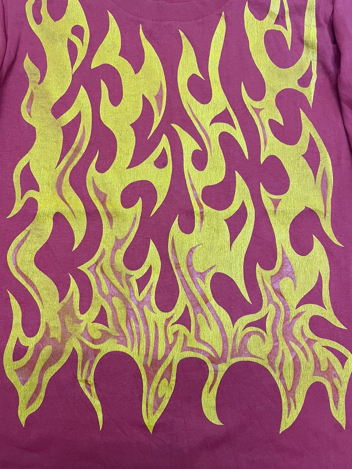 Vintage VINTAGE 80s RED FLAME LONGSLEEVE T-SHIRT Size US S / EU 44-46 / 1 - 4 Thumbnail