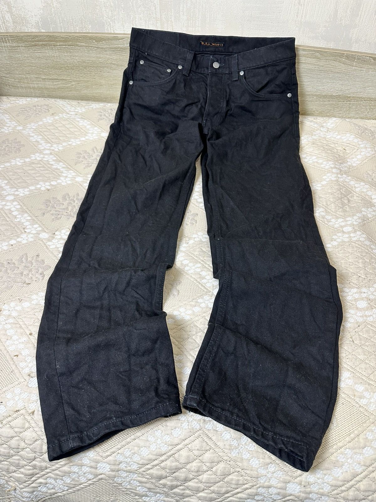 Nudie Jeans 🔥 Nudie Jeans Solid Denim Jeans Pants Trousers Black 33x32 Size US 33 - 2 Thumbnail