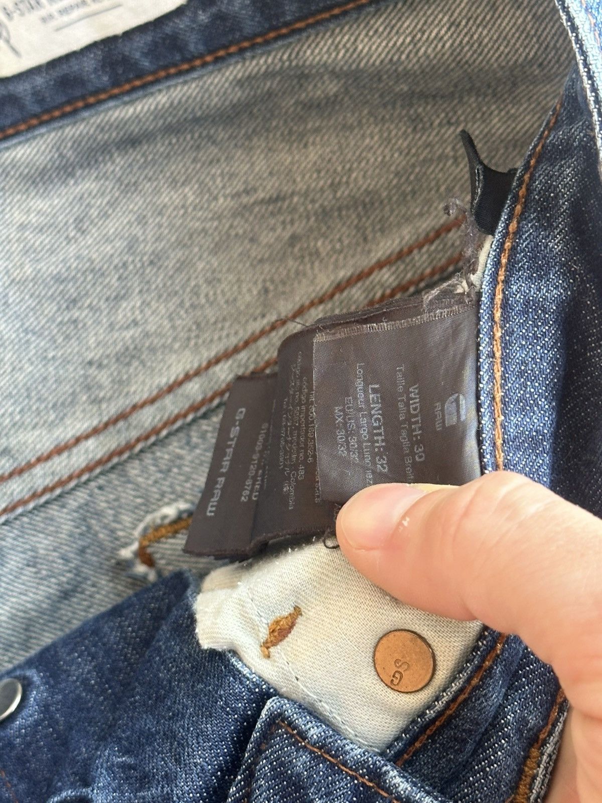 G-Star 🔥 G-Star Raw Ripped Jeans Distressed Denim Pants Vintage Size US 32 / EU 48 - 3 Thumbnail