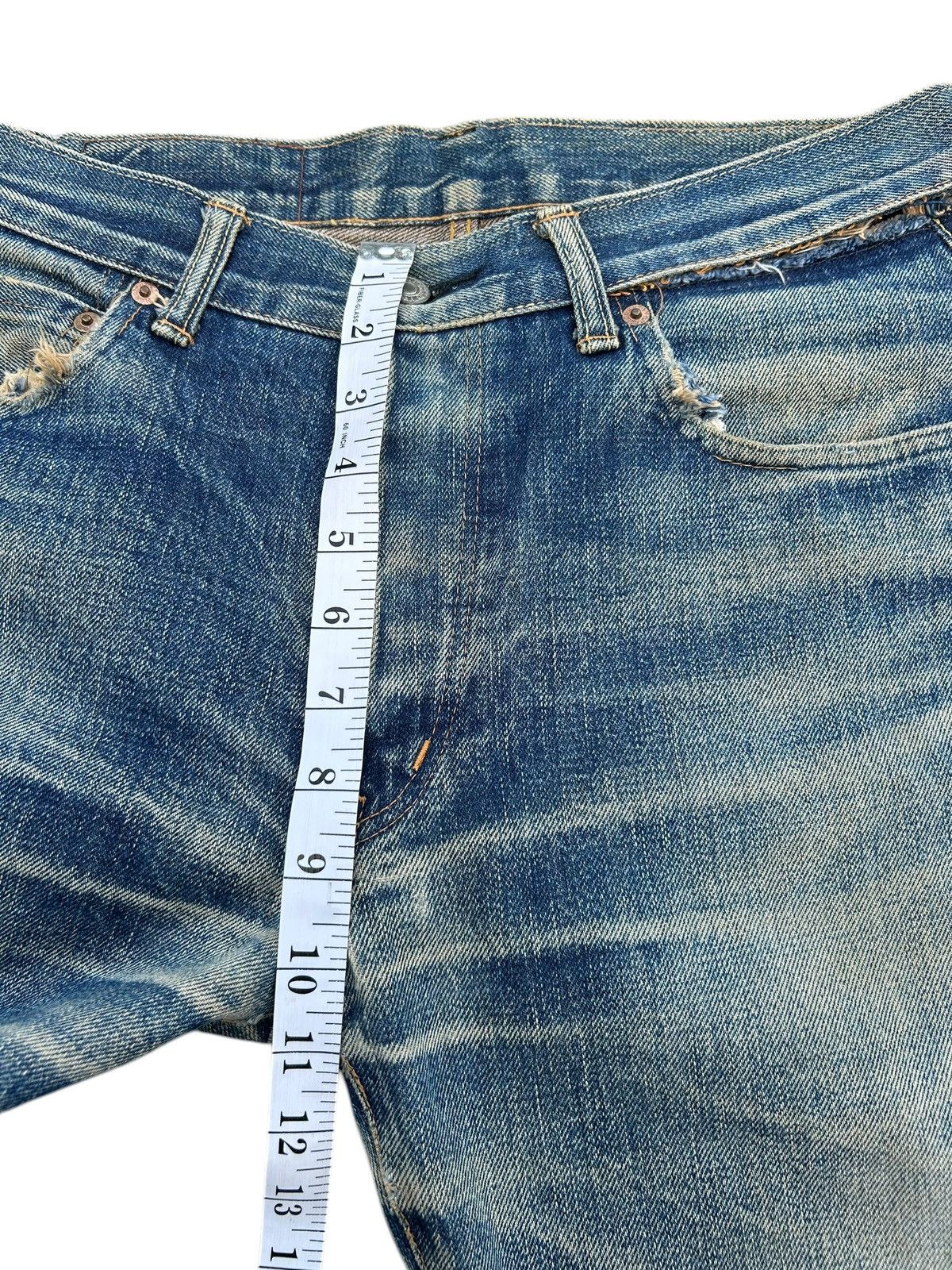 Kapital Thrashed Vintage Blue Blue Indigo Selvedge Denim Jeans Size US 32 / EU 48 - 20 Thumbnail