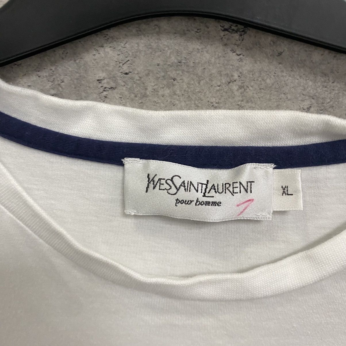 Yves Saint Laurent Vintage Yves Saint Laurent T-Shirt Big Logo YSL White Size US XL / EU 56 / 4 - 9 Thumbnail