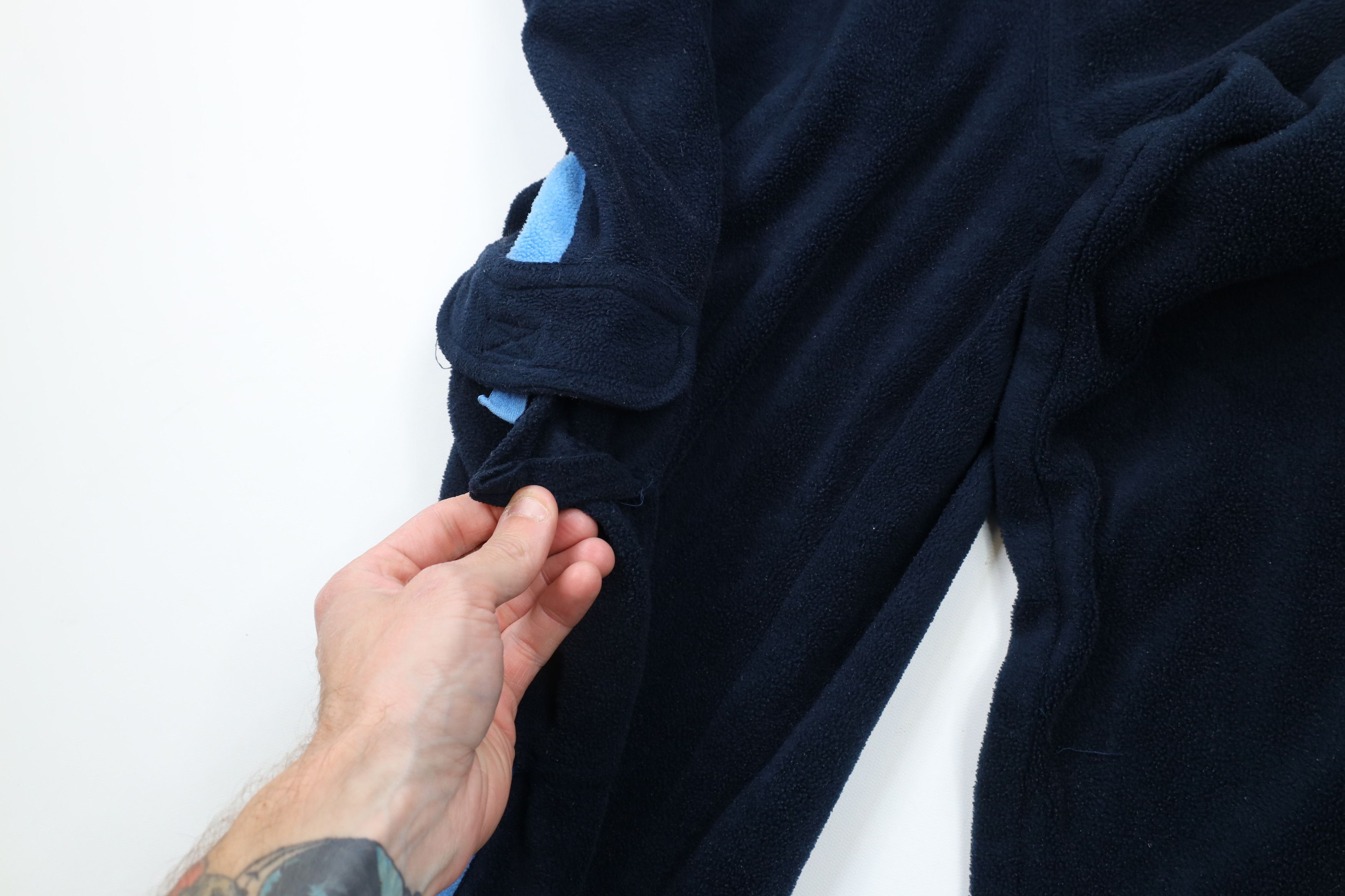 Vintage Vintage 90s Wilson Baggy Wide Leg Fleece Cargo Pants Blue Size US 44 / EU 60 - 5 Thumbnail