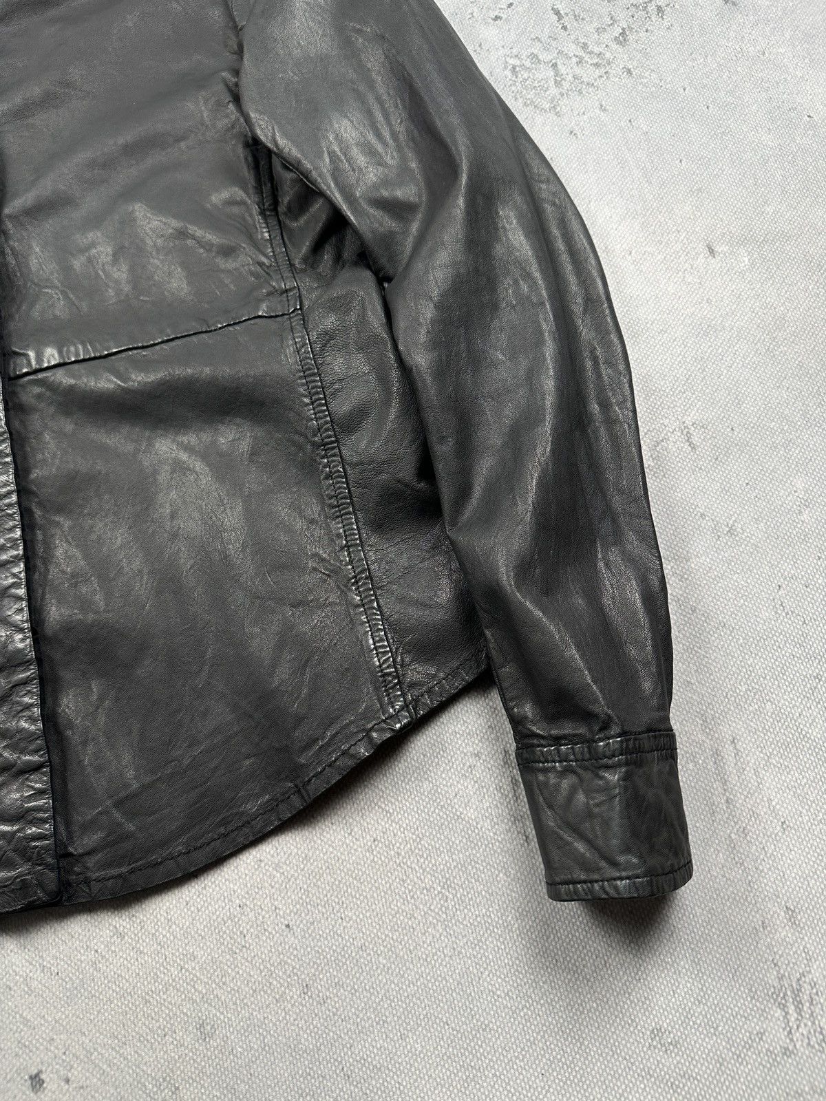 If Six Was Nine Vintage Stella Nova Black Lamb Leather Minimal Jacket Size S / US 4 / IT 40 - 7 Thumbnail