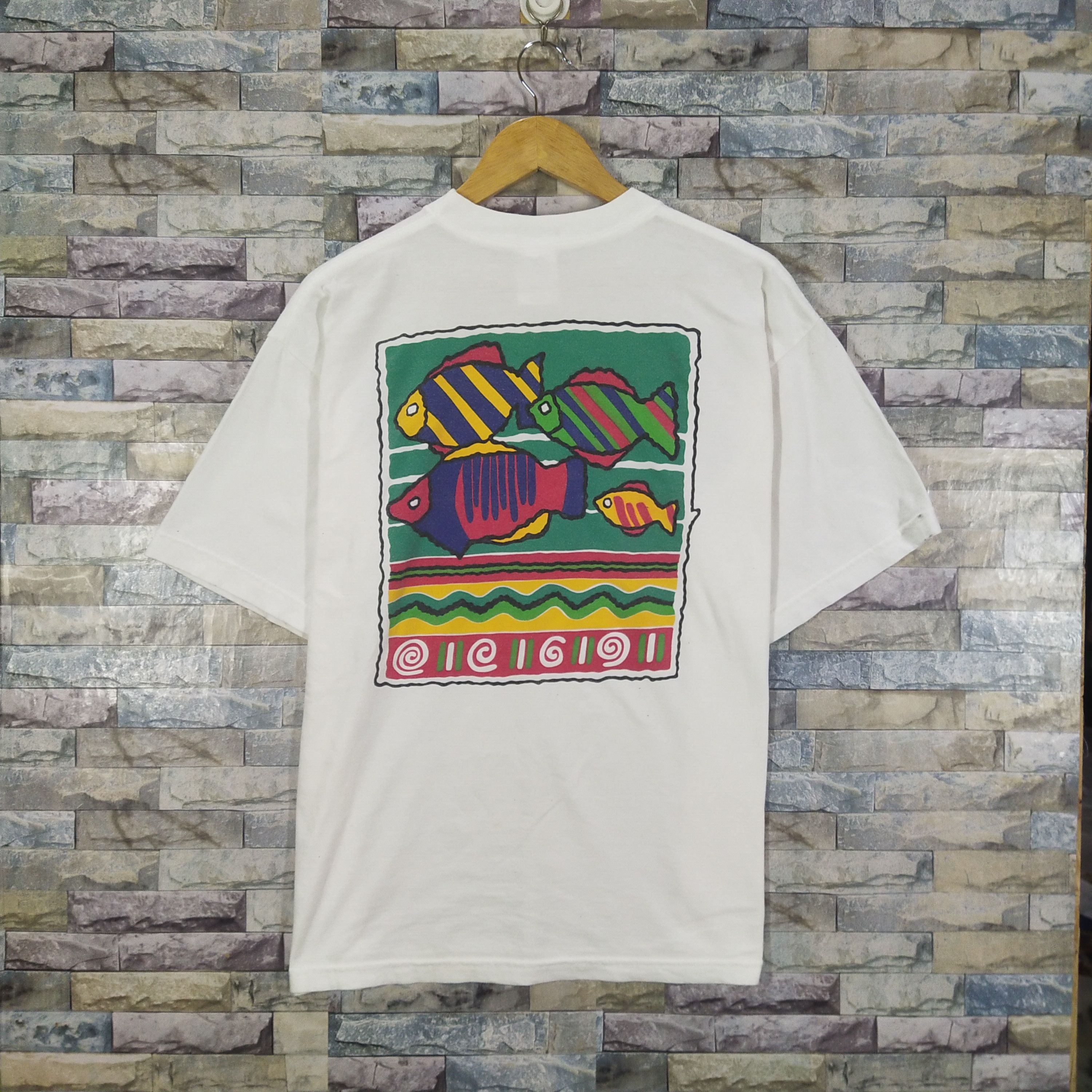 Vintage Vintage Art 90s Nassau Bahamas Fish Size US L / EU 52-54 / 3 - 1 Thumbnail