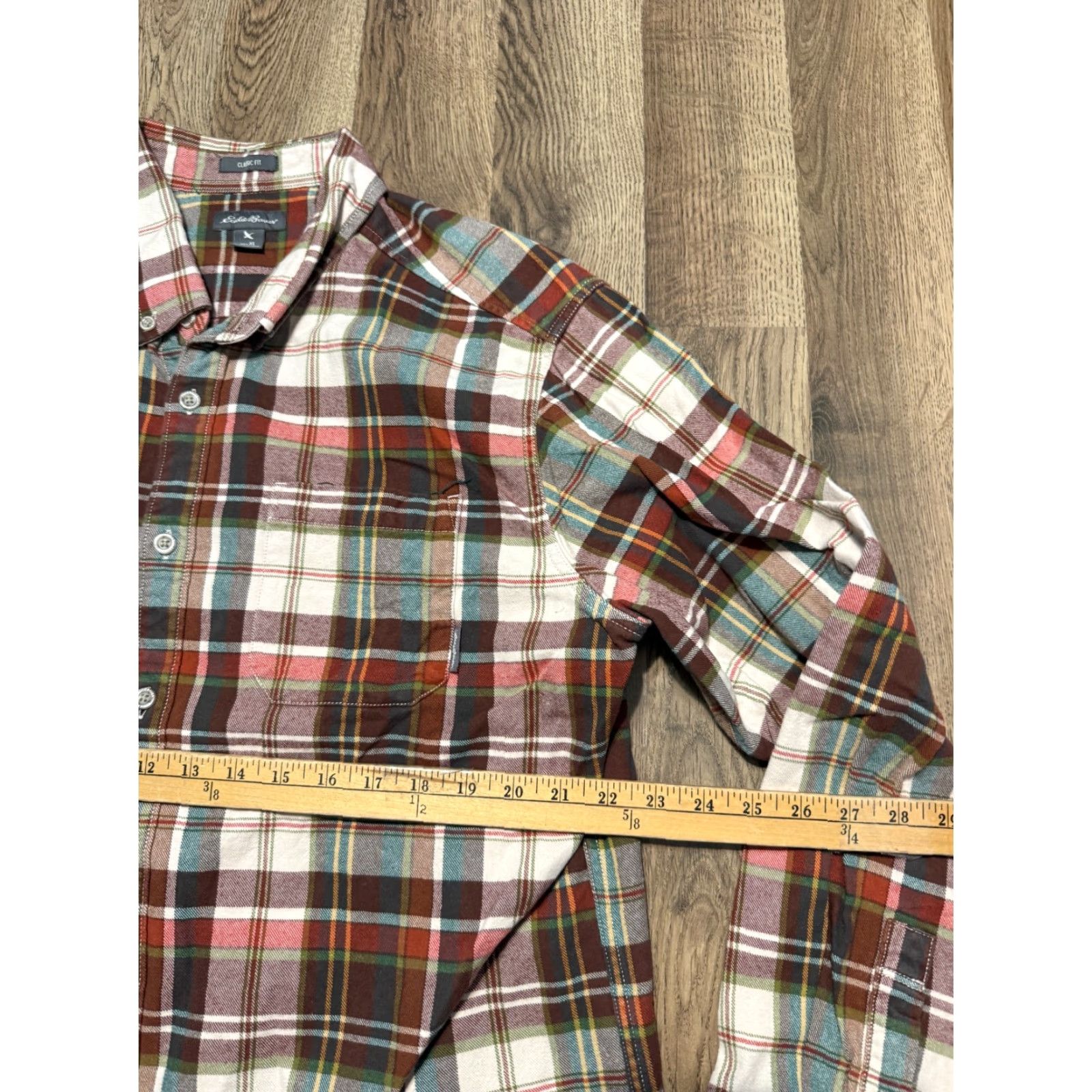Eddie Bauer Eddie Bauer Shirt Men XL Plaid Long Sleeve Button Up Green Red White Yellow Collared Pocketed Casual/Classic Mens Size US XL / EU 56 / 4 - 6 Thumbnail