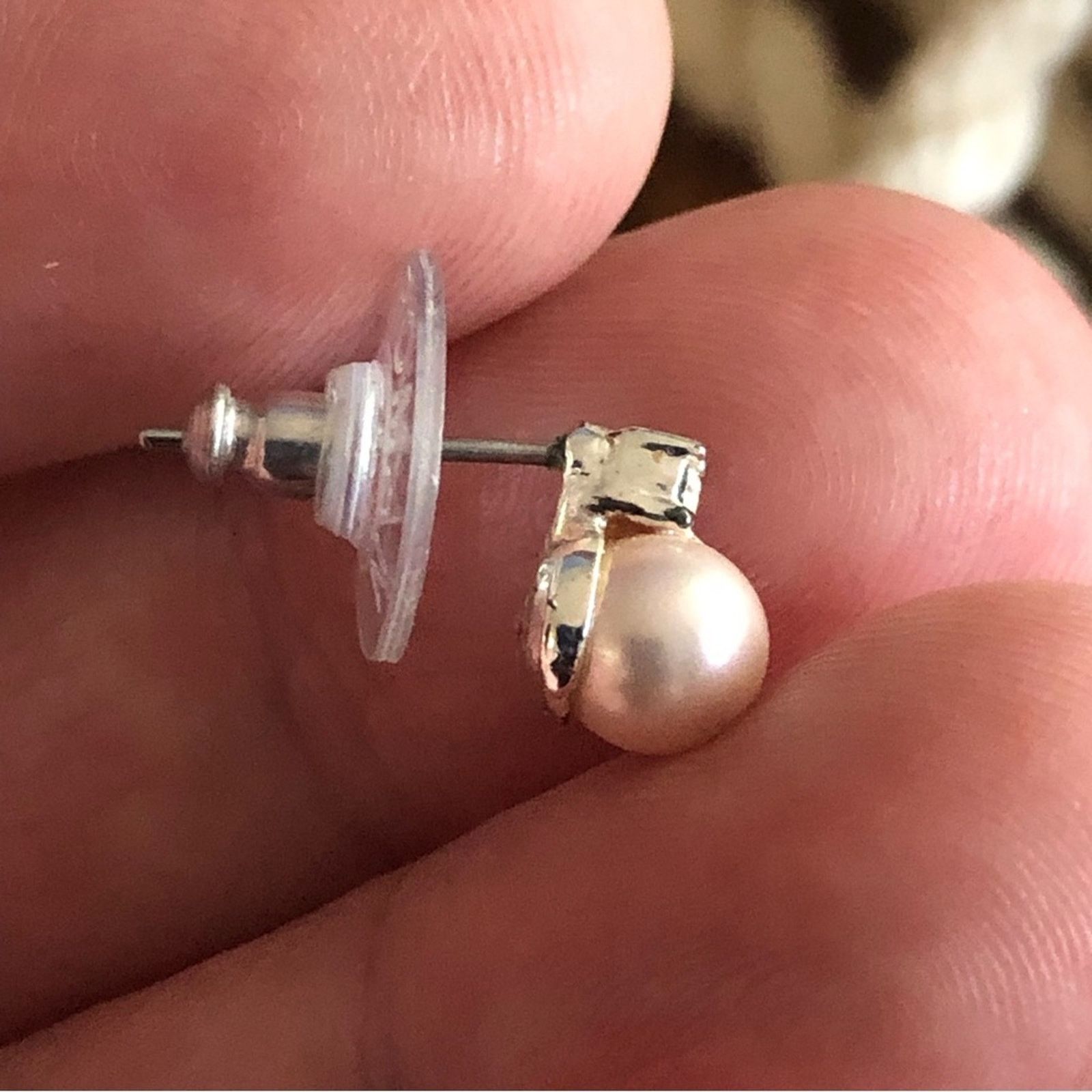Vintage Vintage 80s Roman light blush pearl pierced earrings Size ONE SIZE - 6 Thumbnail