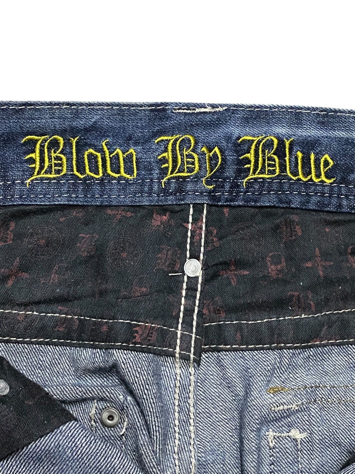 Japanese Brand Vtg Skull Blow By Blue Mud Wash Thunder Avant Garde Jeans Size US 32 / EU 48 - 13 Thumbnail