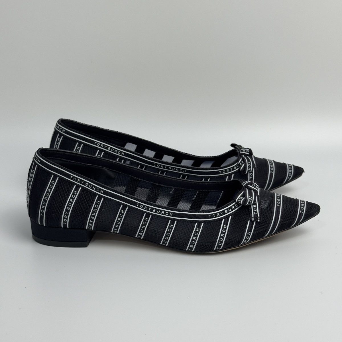 Tory Burch Tory Burch Penelope 20mm Mesh Flats Pointed Toe Logo🖤 Size US 6 / IT 36 - 12 Thumbnail