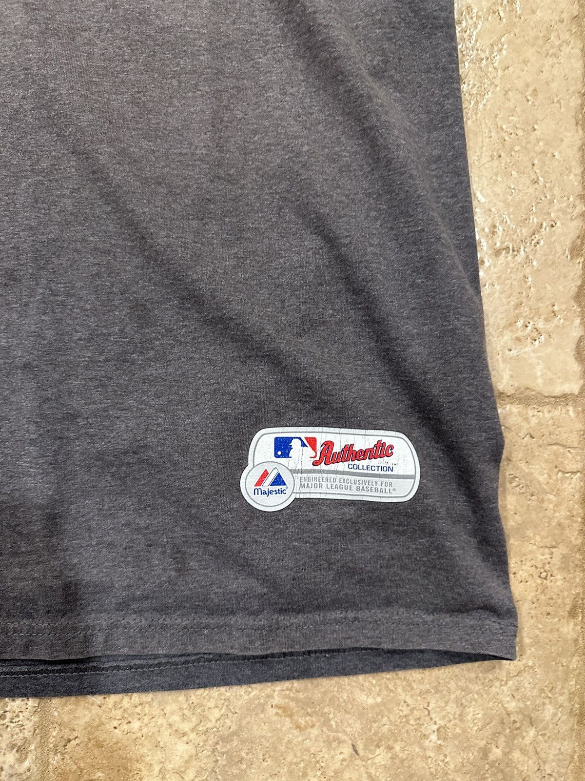 MLB × Vintage Vintage MLB Detroit Tigers Majestic Authentic Grey T-Shirt Size US XL / EU 56 / 4 - 5 Thumbnail