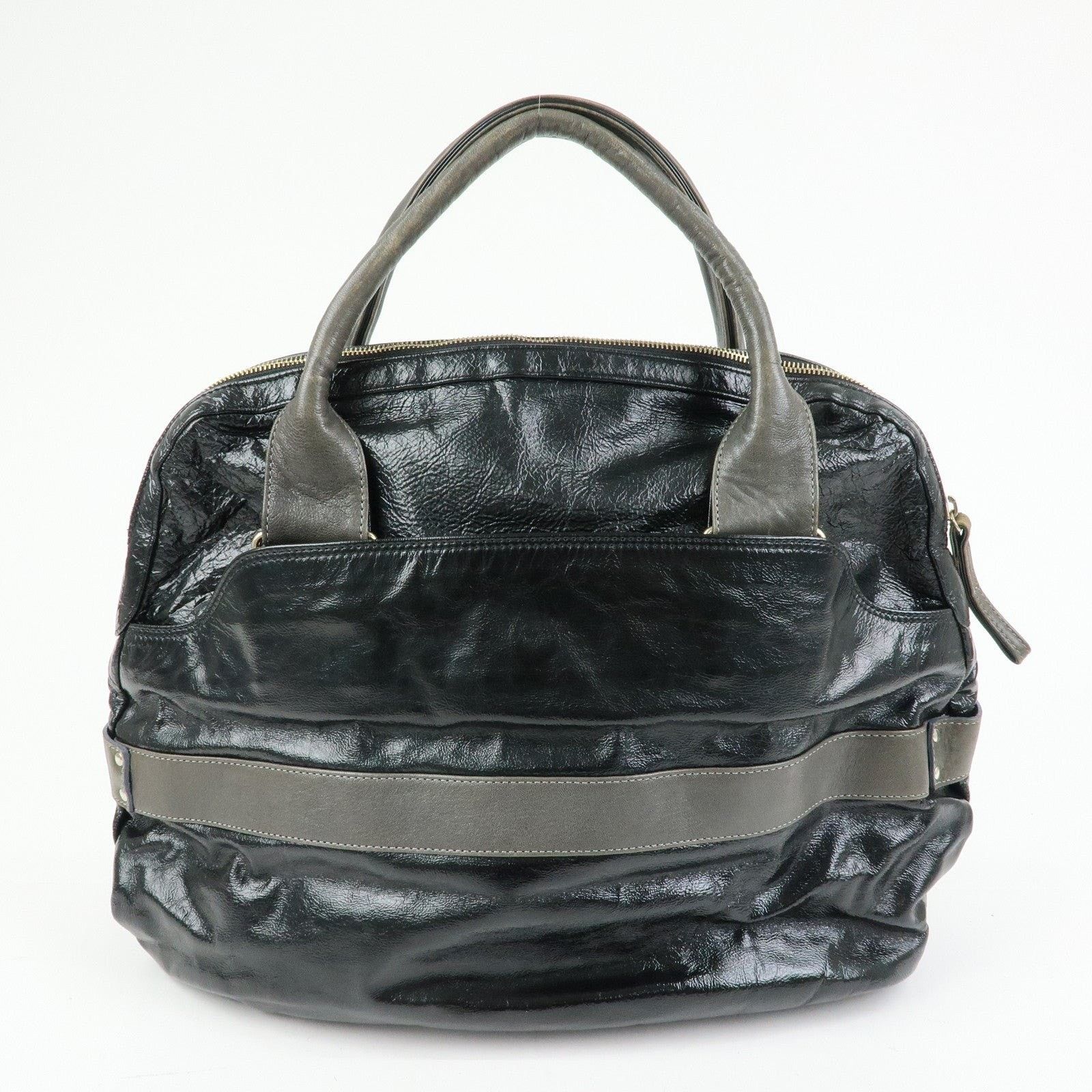 Chloe Chloe See by Chloe Boston Patent Leather Satchel Black Size ONE SIZE - 2 Thumbnail