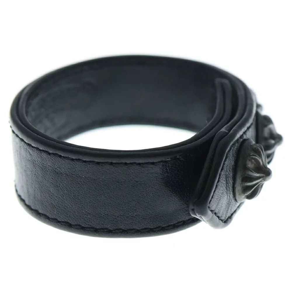 アクセサリー Chrome Hearts 3 Button 2 Snap Leather CHROME HEARTS 3 BUTTON 2 SNAP LEATHER BRACELET