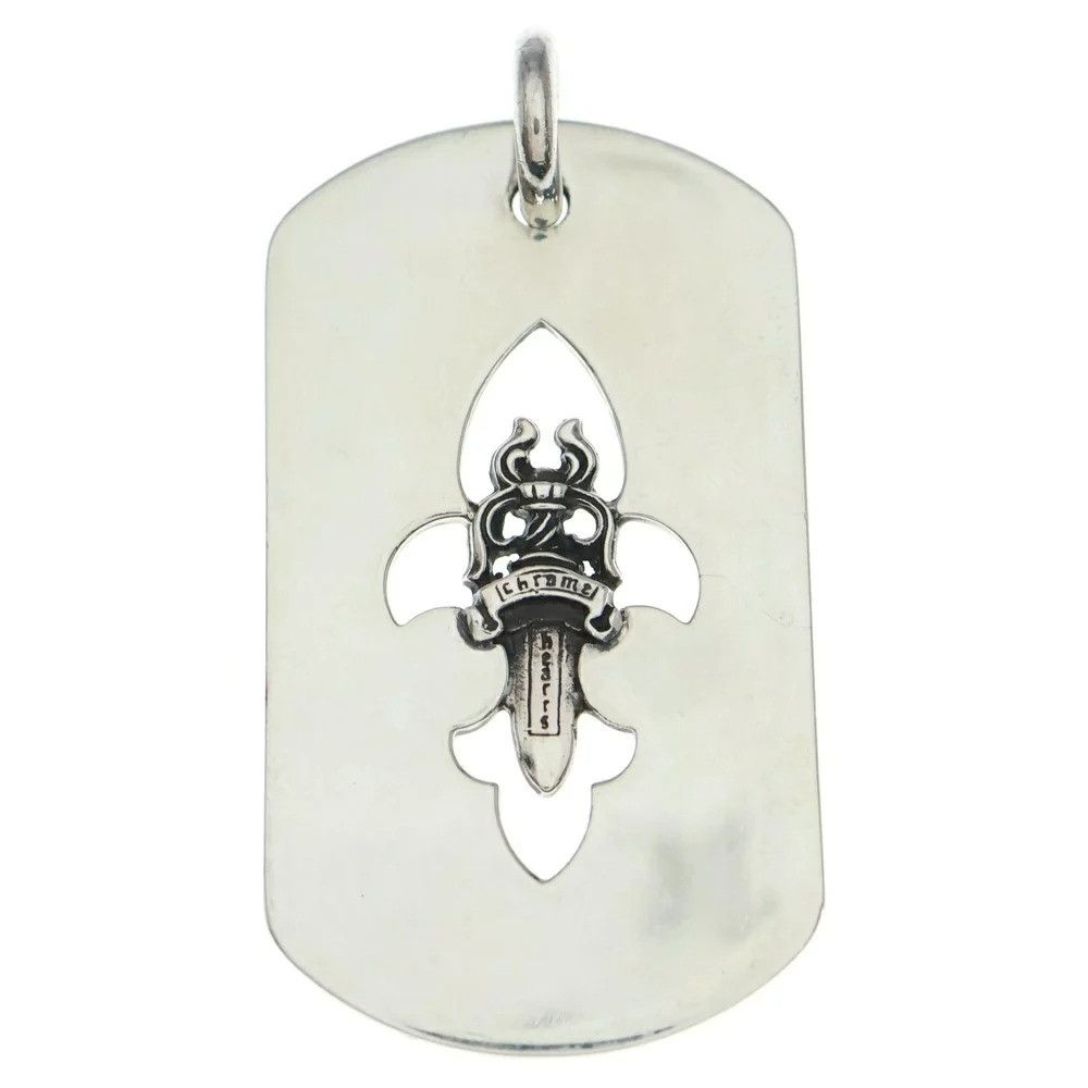 Chrome Hearts CHROME HEARTS CUT OUT FLEUR DAGGER LARGE DOG TAG silver Size ONE SIZE - 1 Thumbnail