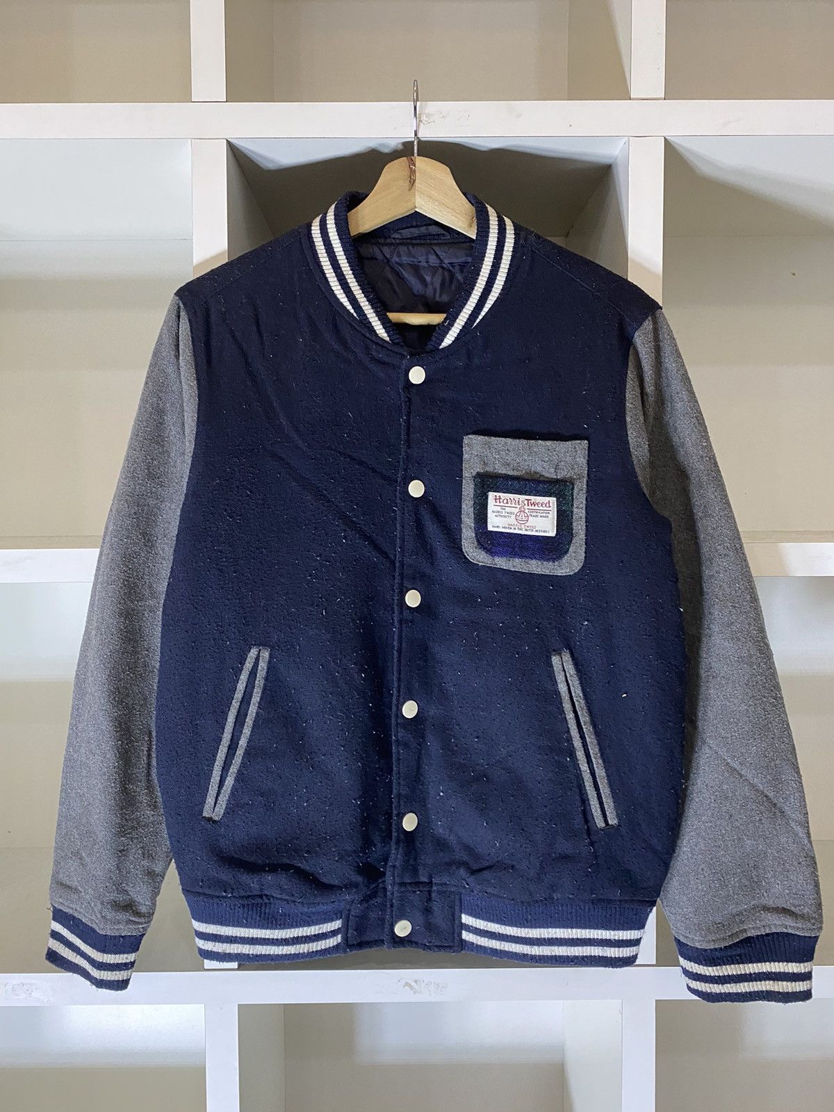 Harris Tweed Varsity Jacket by Harris Tweed Size US M / EU 48-50 / 2 - 3 Thumbnail