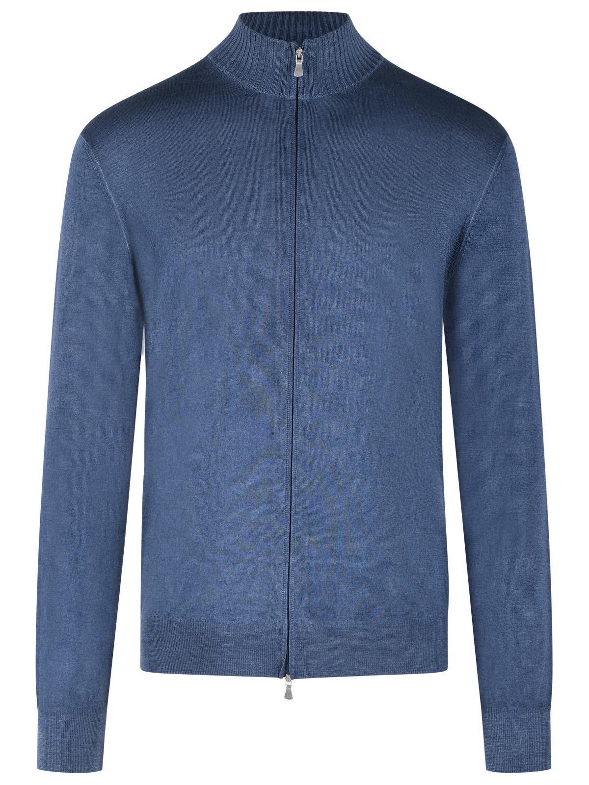 Gran Sasso GRAN SASSO Blue Virgin Wool Sweater Size US XL / EU 56 / 4 - 1 Thumbnail