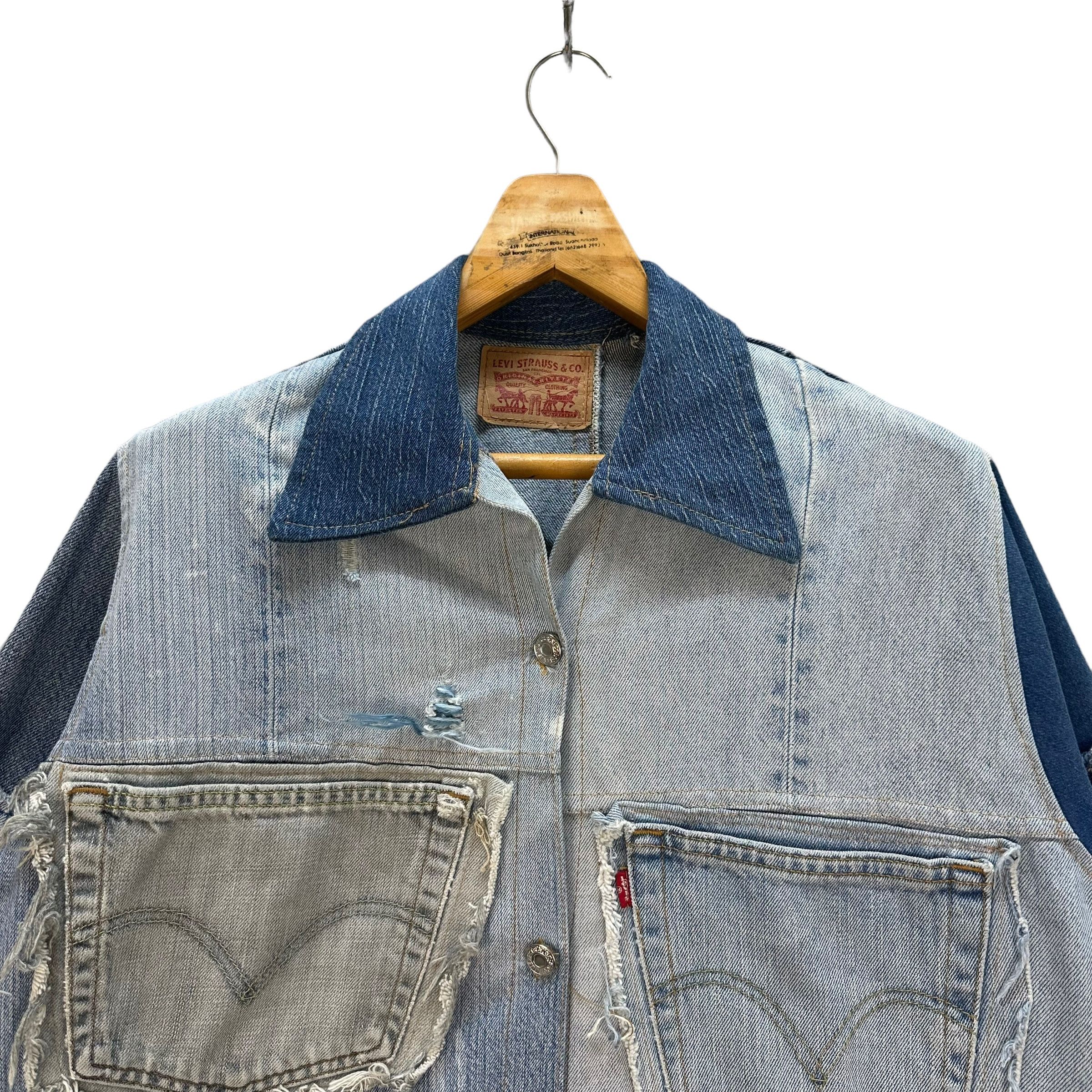 Other CUSTOM PATCH WORK ALL LEVIS DENIM JACKET #8670-019 Size US L / EU 52-54 / 3 - 2 Thumbnail