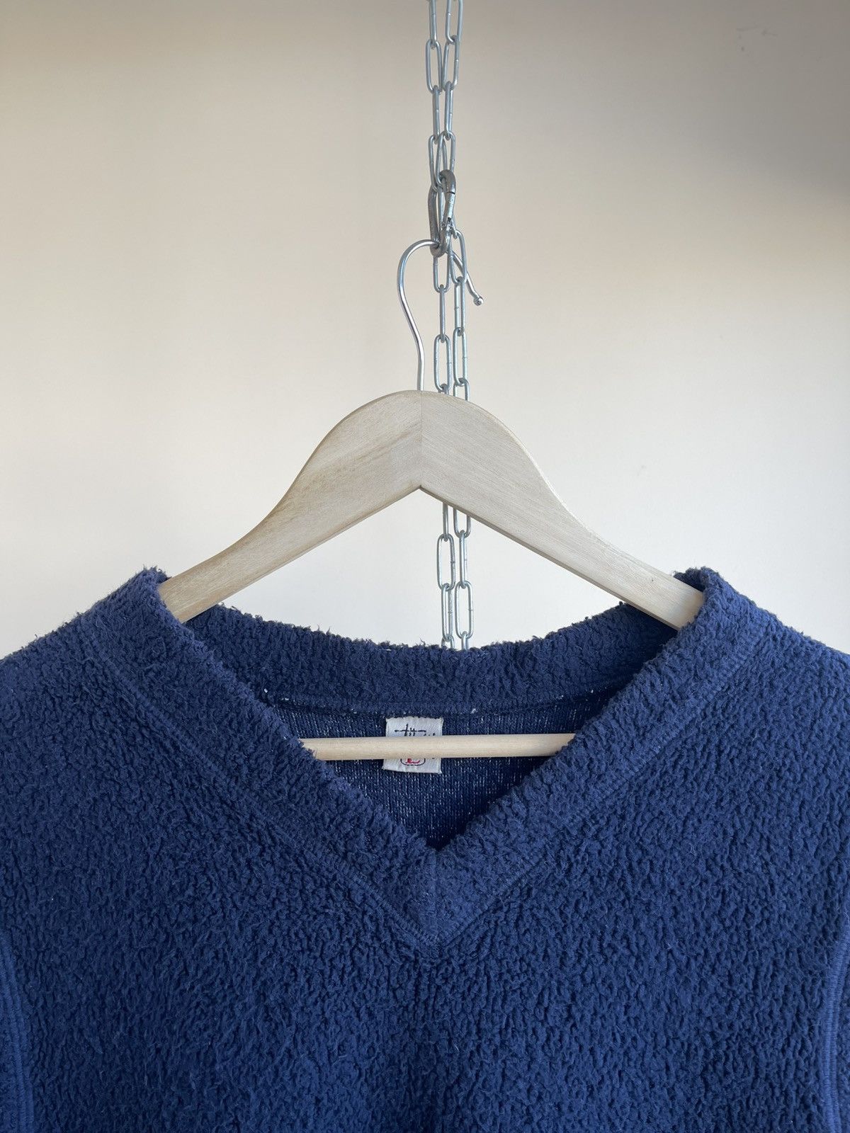 Stussy Surplus Gear VNeck Cotton Fleece Sherpa Vest Vintage 80s 90s Size US L / EU 52-54 / 3 - 3 Thumbnail