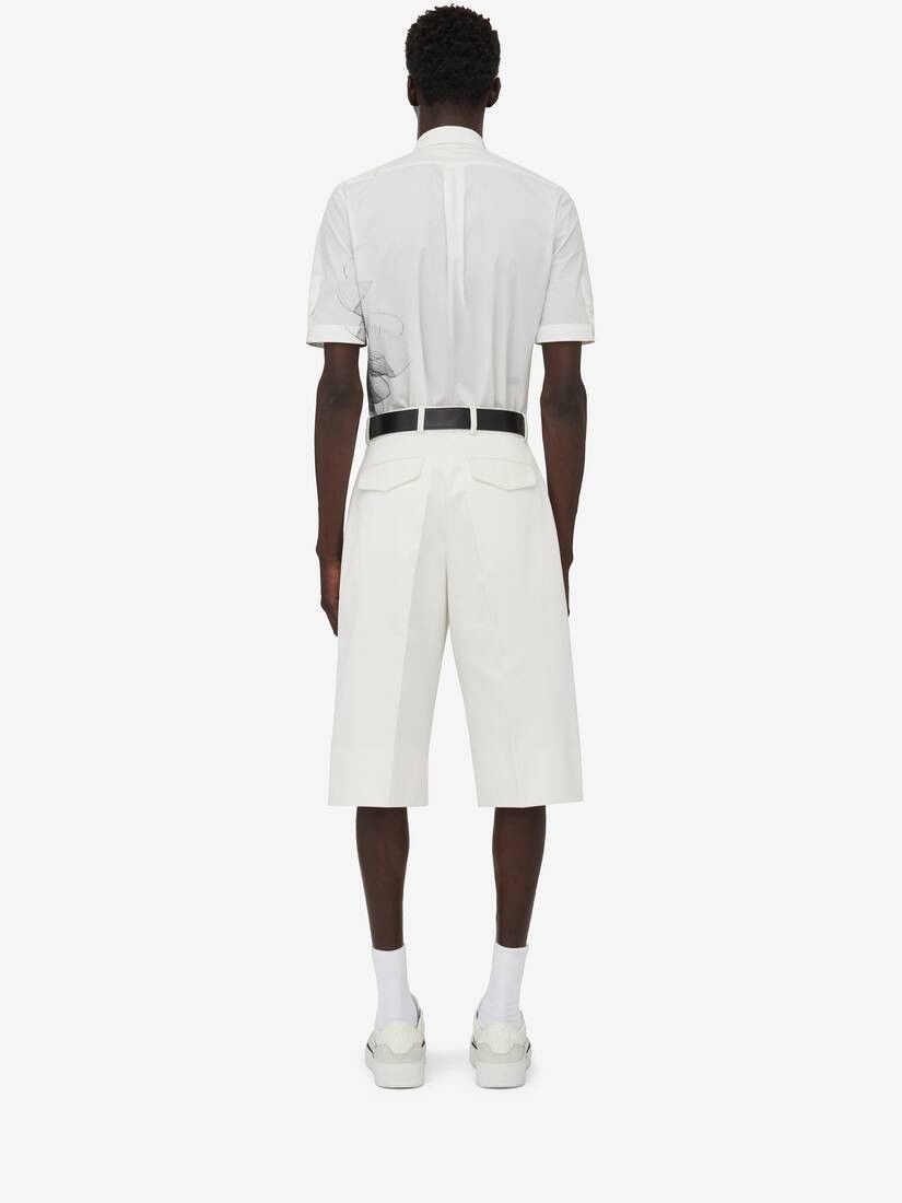 Alexander McQueen o1w1db10725 Dragonfly Short Sleeve Shirt in White Size US S / EU 44-46 / 1 - 4 Thumbnail
