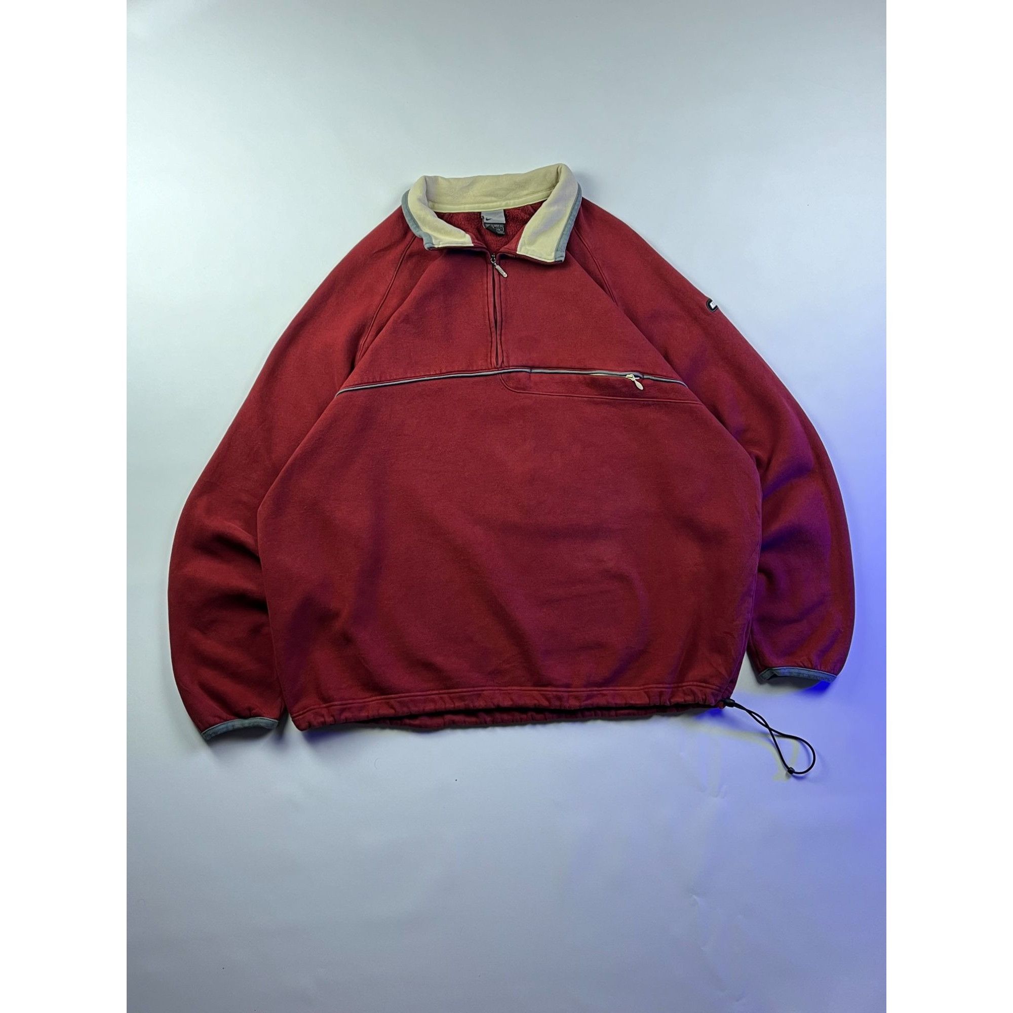 Nike × Vintage Nike Vintage 90s Mens Zip Pullover Sweatshirt Size US XXL / EU 58 / 5 - 1 Thumbnail