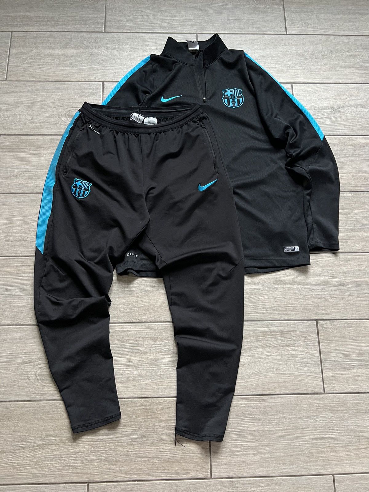 Nike × Vintage NIKE VINTAGE FC BARCELONA TRACK SUIT DRILL SWOOSH Size US L / EU 52-54 / 3 - 2 Thumbnail