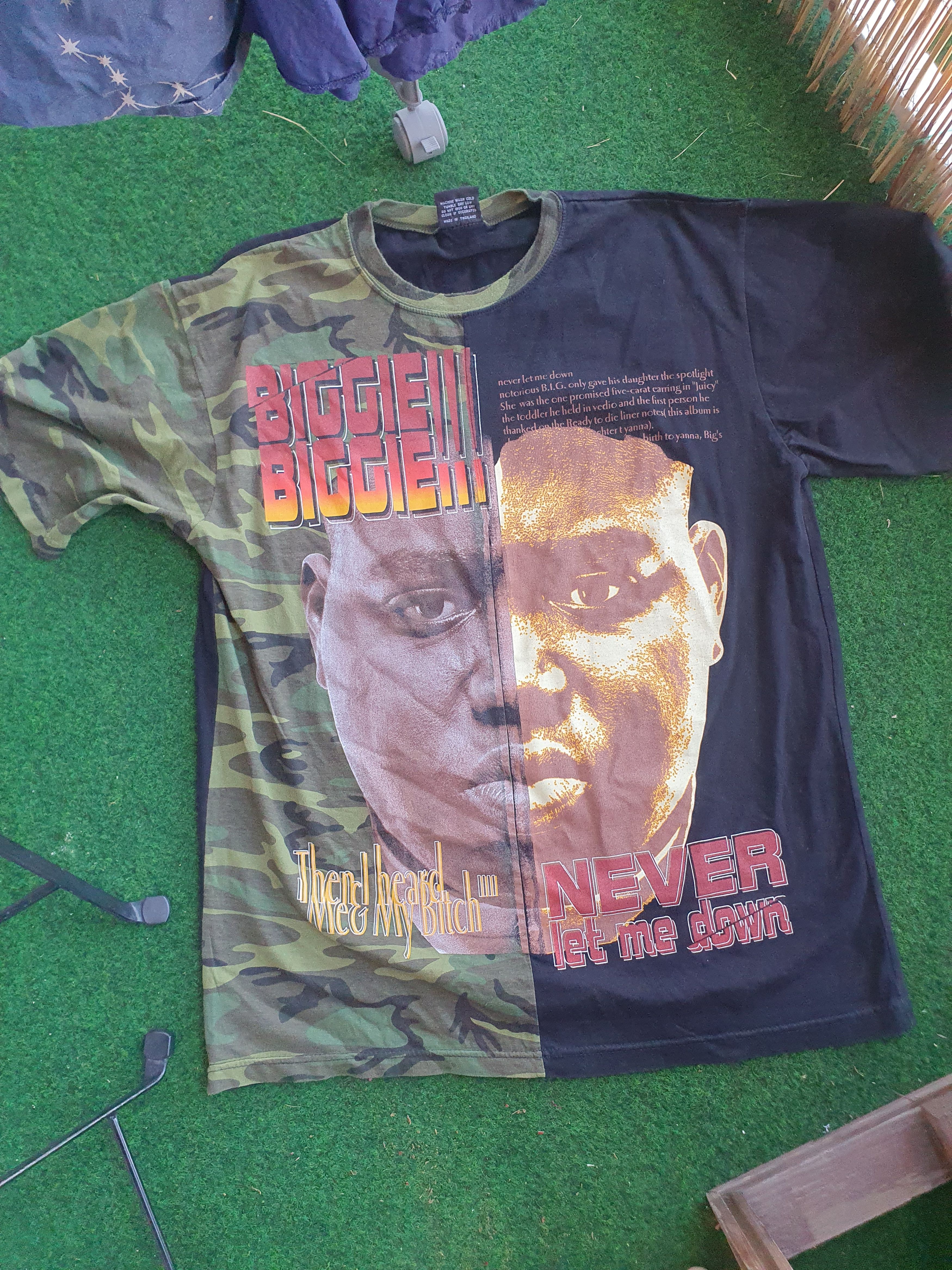 Rap Tees × Vintage Notorious BIG AOP Split Front Rap Bootleg t-shirt sz XL Size US XL / EU 56 / 4 - 1 Thumbnail