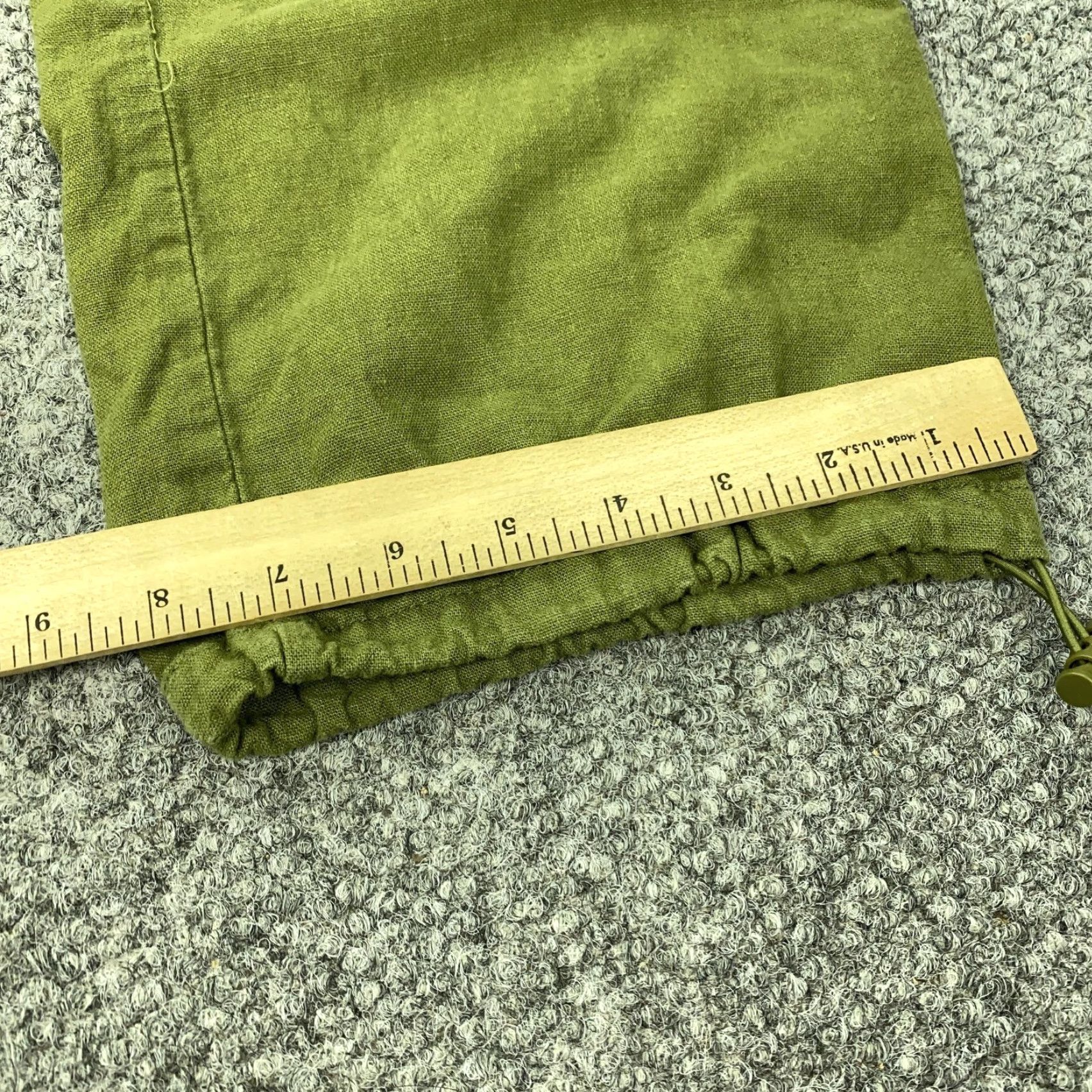 Vintage Love Tree Pants Womens Small Green Linen Blend Cargo Jogger Drawstring 27in Size 28" / US 6 / IT 42 - 7 Thumbnail