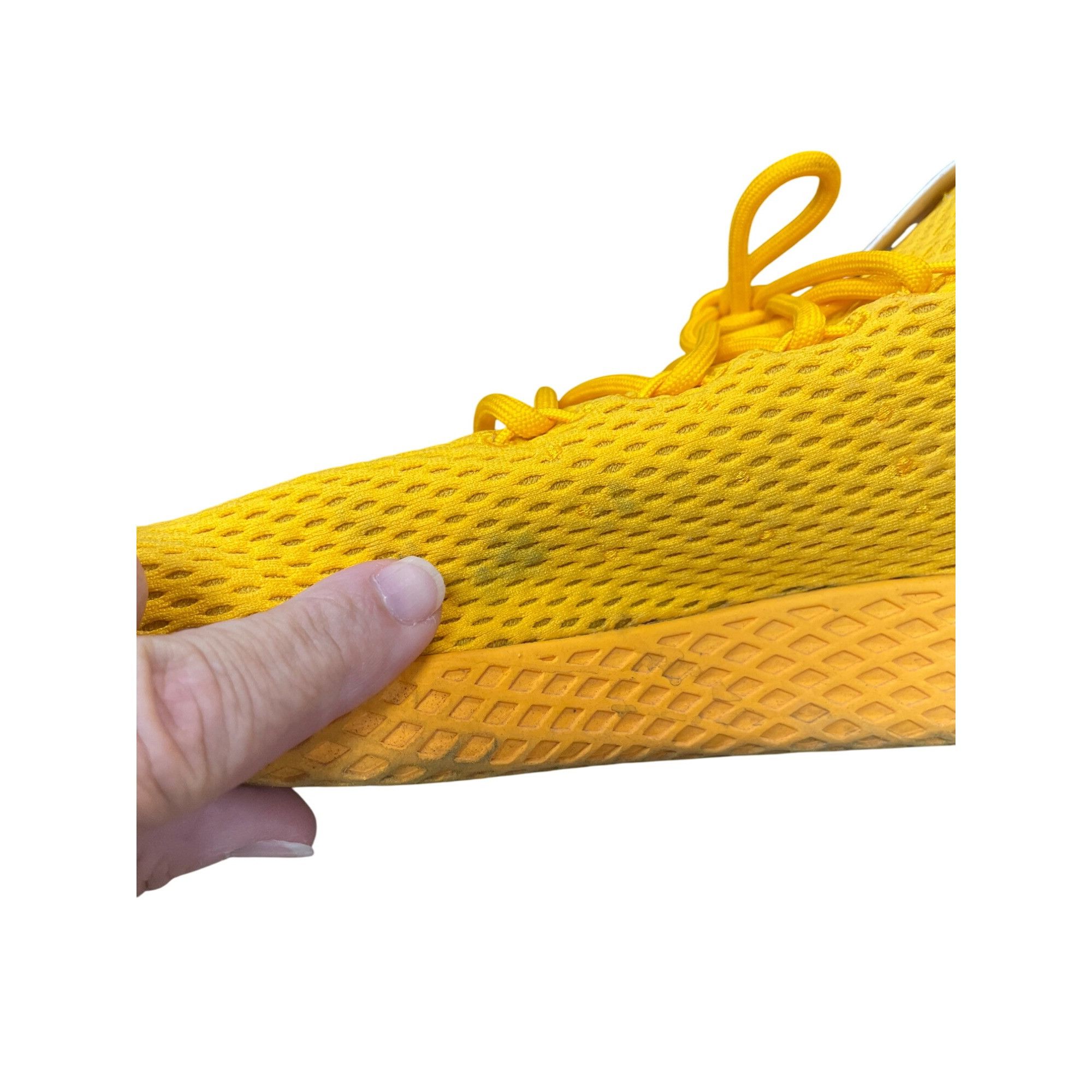 Adidas Adidas Pharrell Williams Tennis Hu Mens Yellow Mesh Sneakers Size US 13 / EU 46 - 3 Thumbnail