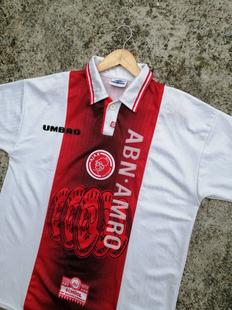 Umbro × Vintage Vintage 90s Umbro Ajax Amsterdam 94/95 Home Jersey Size US L / EU 52-54 / 3 - 2 Thumbnail