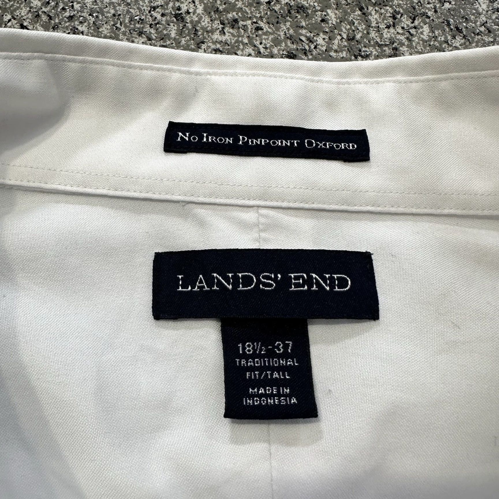 Lands' End Lands' End Button-Down Shirt Mens 18.5 37 No Iron Supima Pinpoint Traditional Fit Dress Shirt Long Sleeve White Casual Business Mens Size US XXL / EU 58 / 5 - 3 Thumbnail