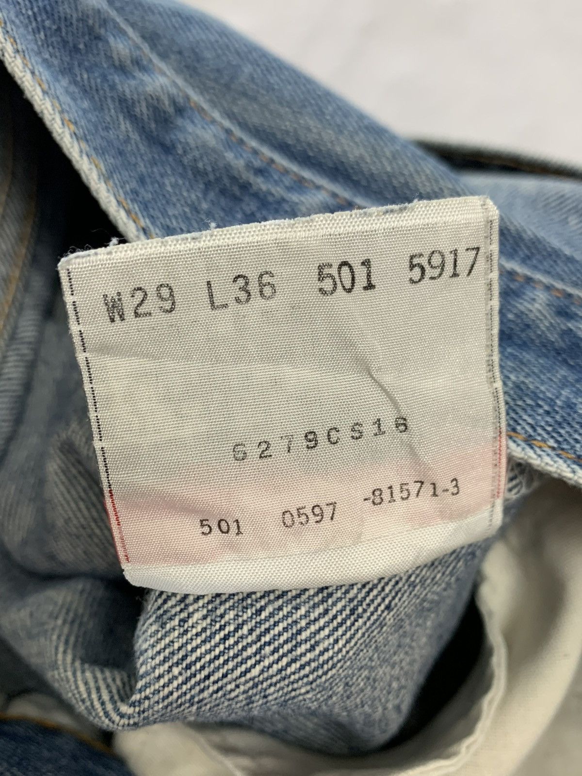 Levi's Vintage Clothing 90s levis 501 vintage blue jeans distressed style Size US 29 - 8 Thumbnail