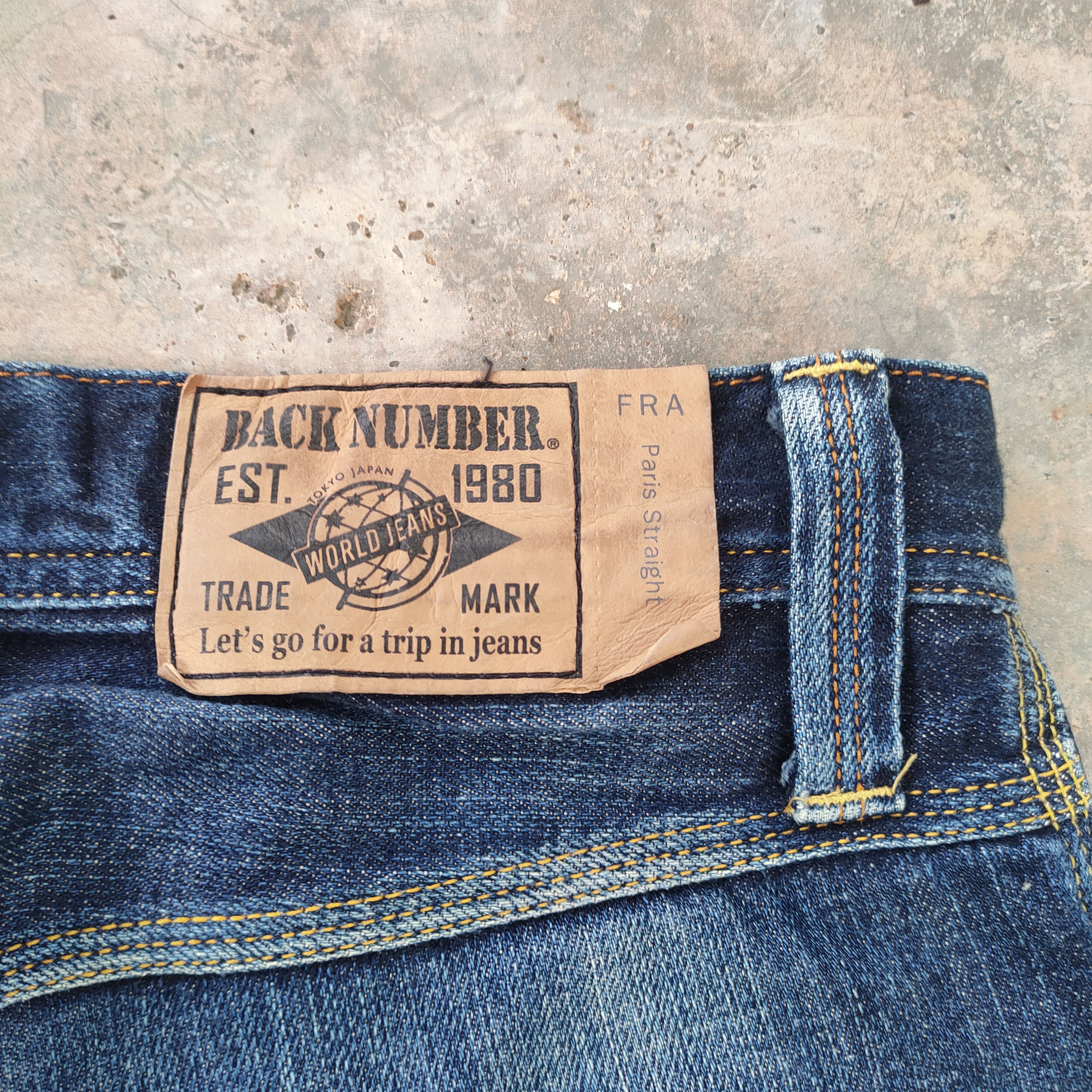 Jean W32 VINTAGE BACK NUMBER RIPPED FADED JEANS DENIM PANTS Size US 32 / EU 48 - 11 Thumbnail