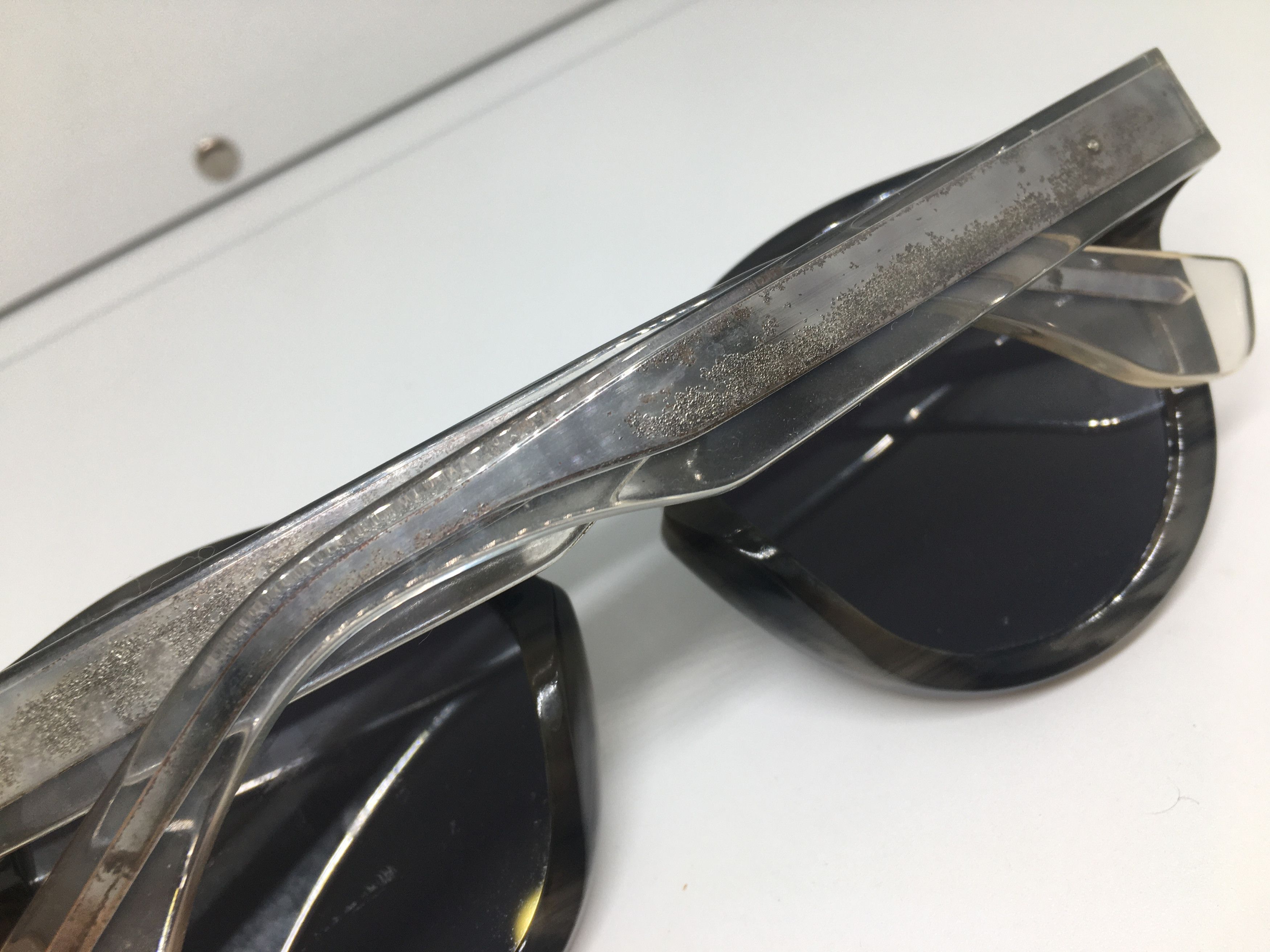 Vintage Vintage Handmade Acetate Keyhole Sunglasses Frame Size ONE SIZE - 9 Thumbnail